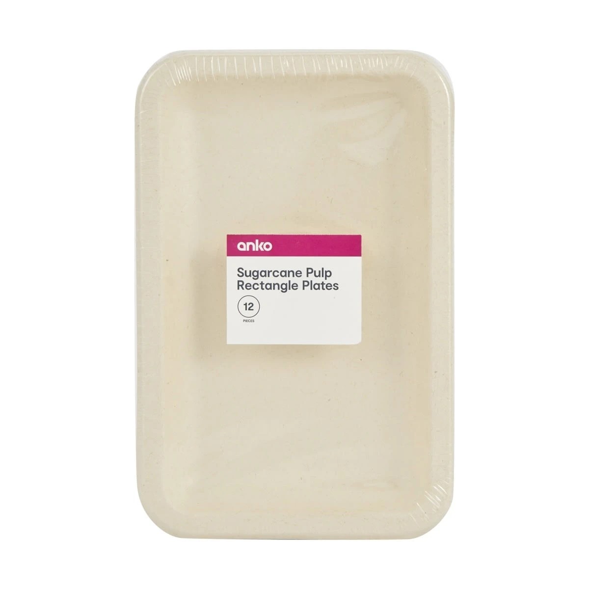 5 12 Piece Sugarcane Pulp Rectangle Plates, 5 of 5