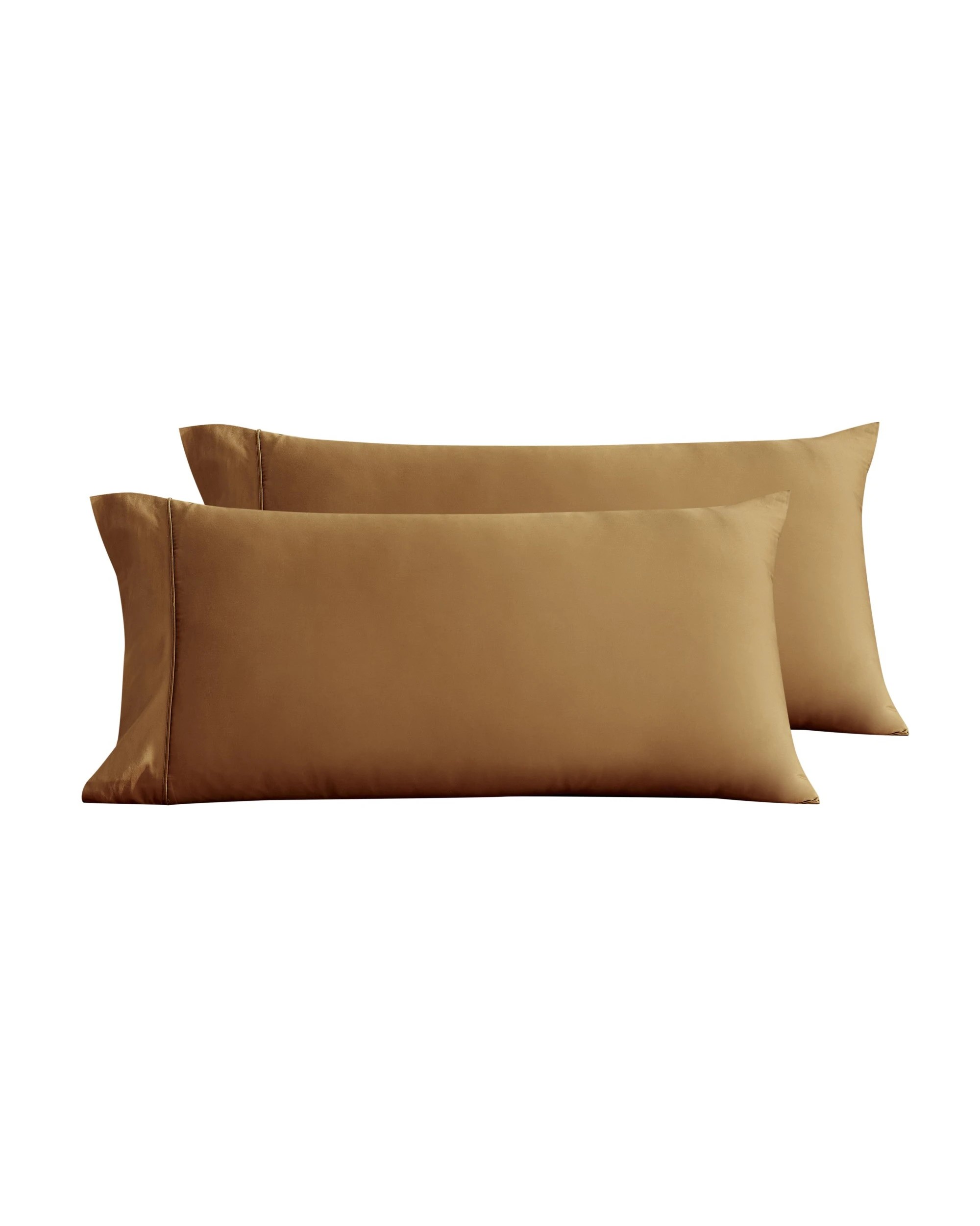 2 Serene 400TC Bamboo Cotton Sateen King Pillowcase Twin Pack - Rust, 2 of 3
