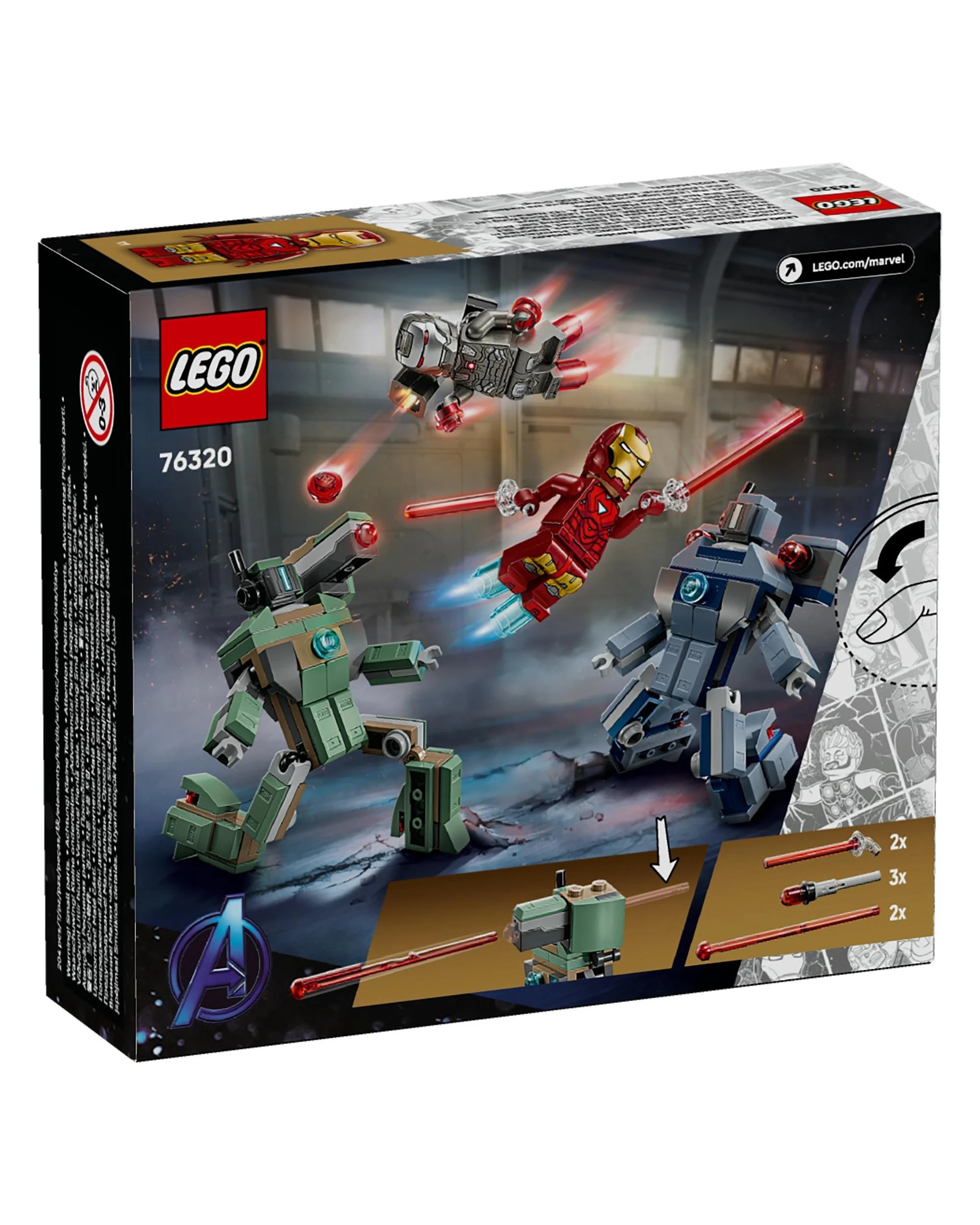 9 LEGO Marvel Iron Man and War Machine vs Hammer Drones - 76320, 9 of 10