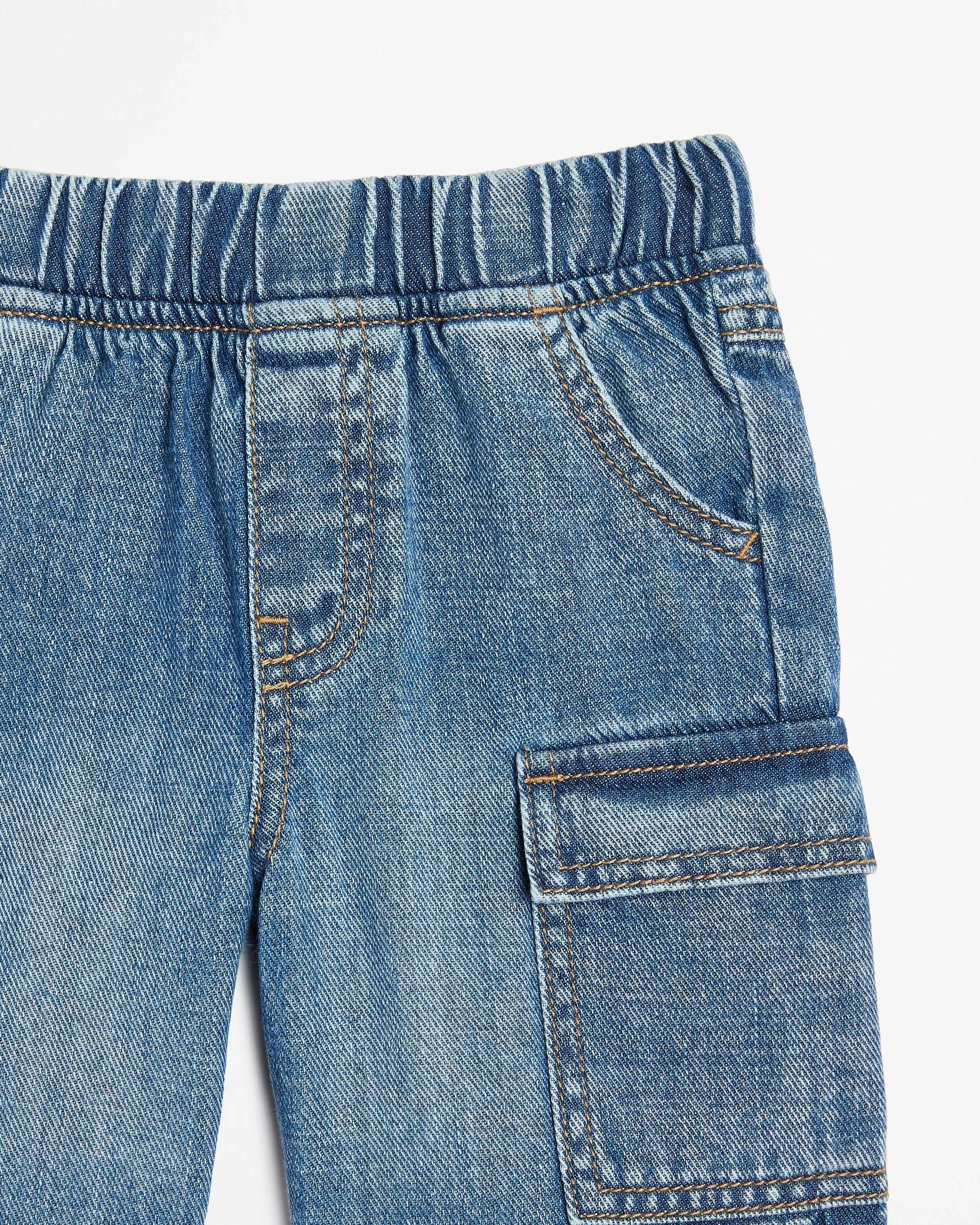 2 Target Baby Boys Denim Bermuda Shorts INDIGO BLUE, 2 of 3