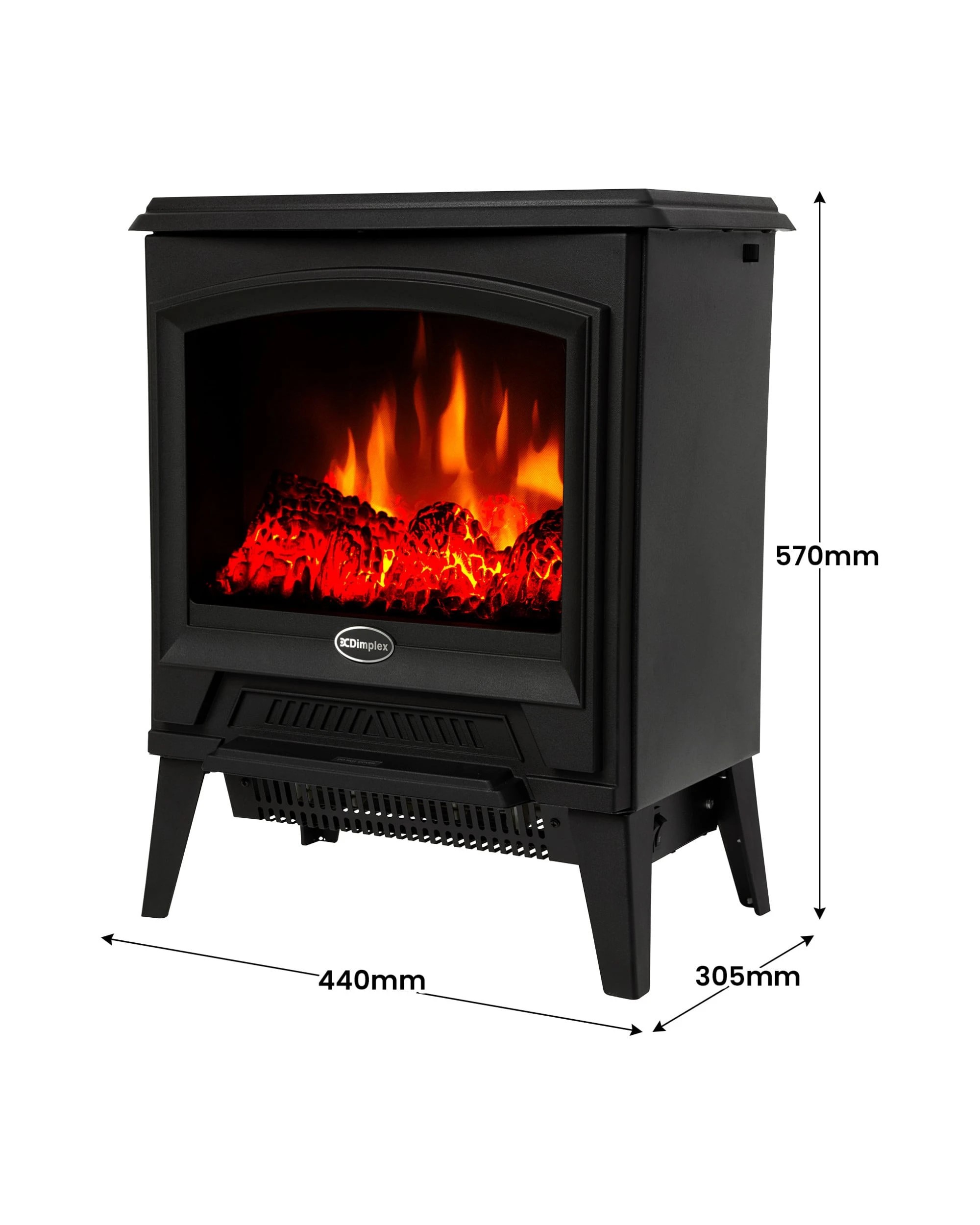 3 Dimplex 2kW Casper Optiflame Portable Electric Stove - Black, 3 of 8
