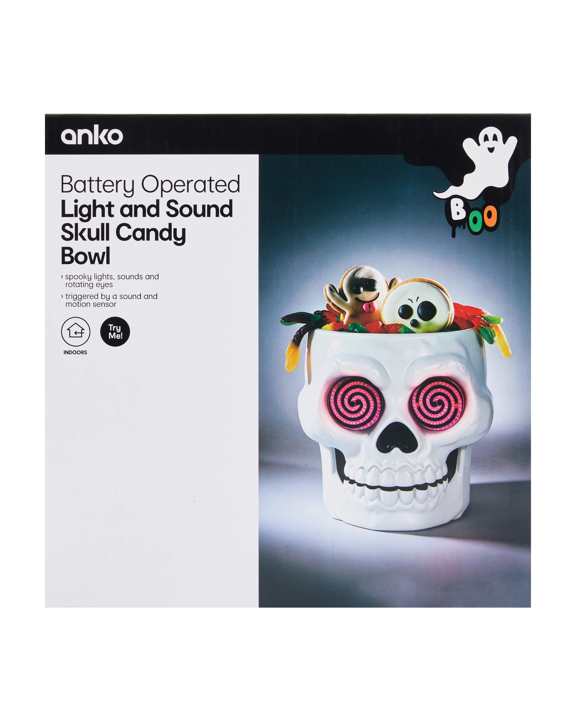 9 Battery Operated Light and Sound Skull Candy Bowl, 9 of 9