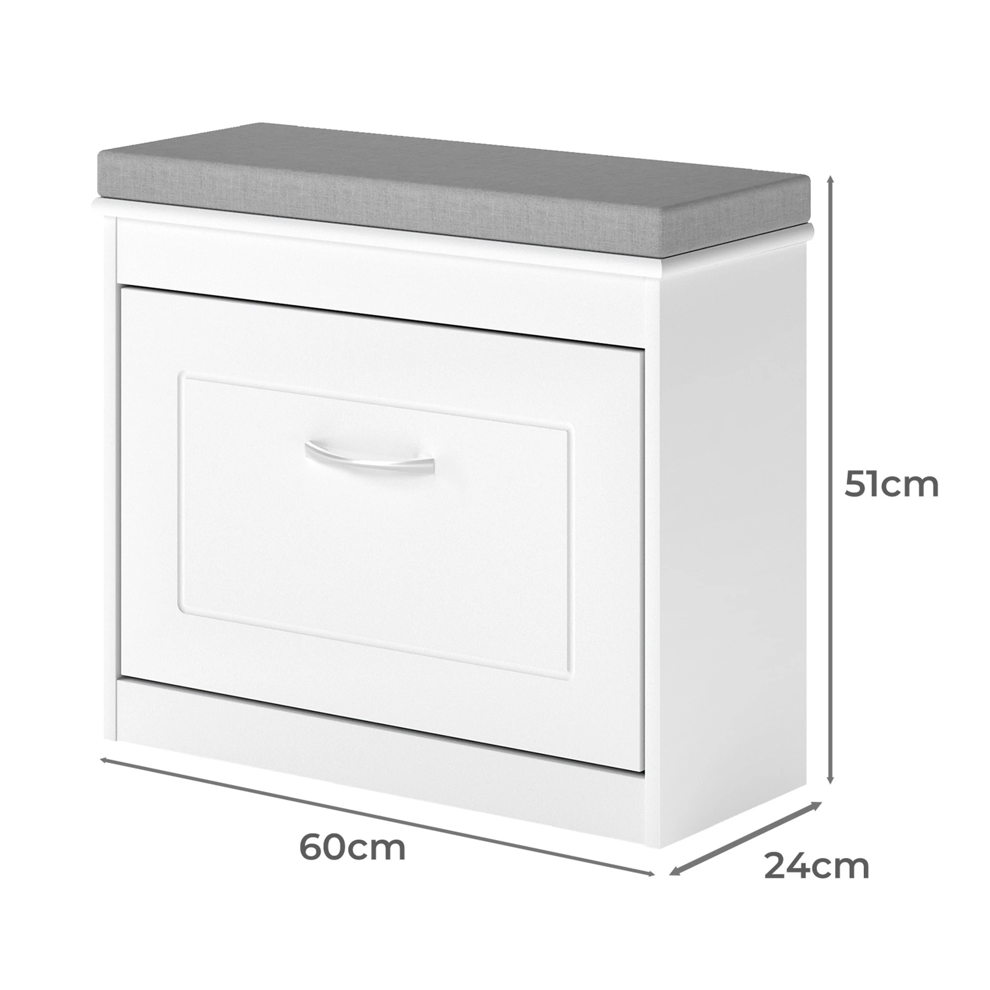 3 Levede Narrow Shoe Cabinet With Seat Cushion2-Tier Rack, 3 of 8