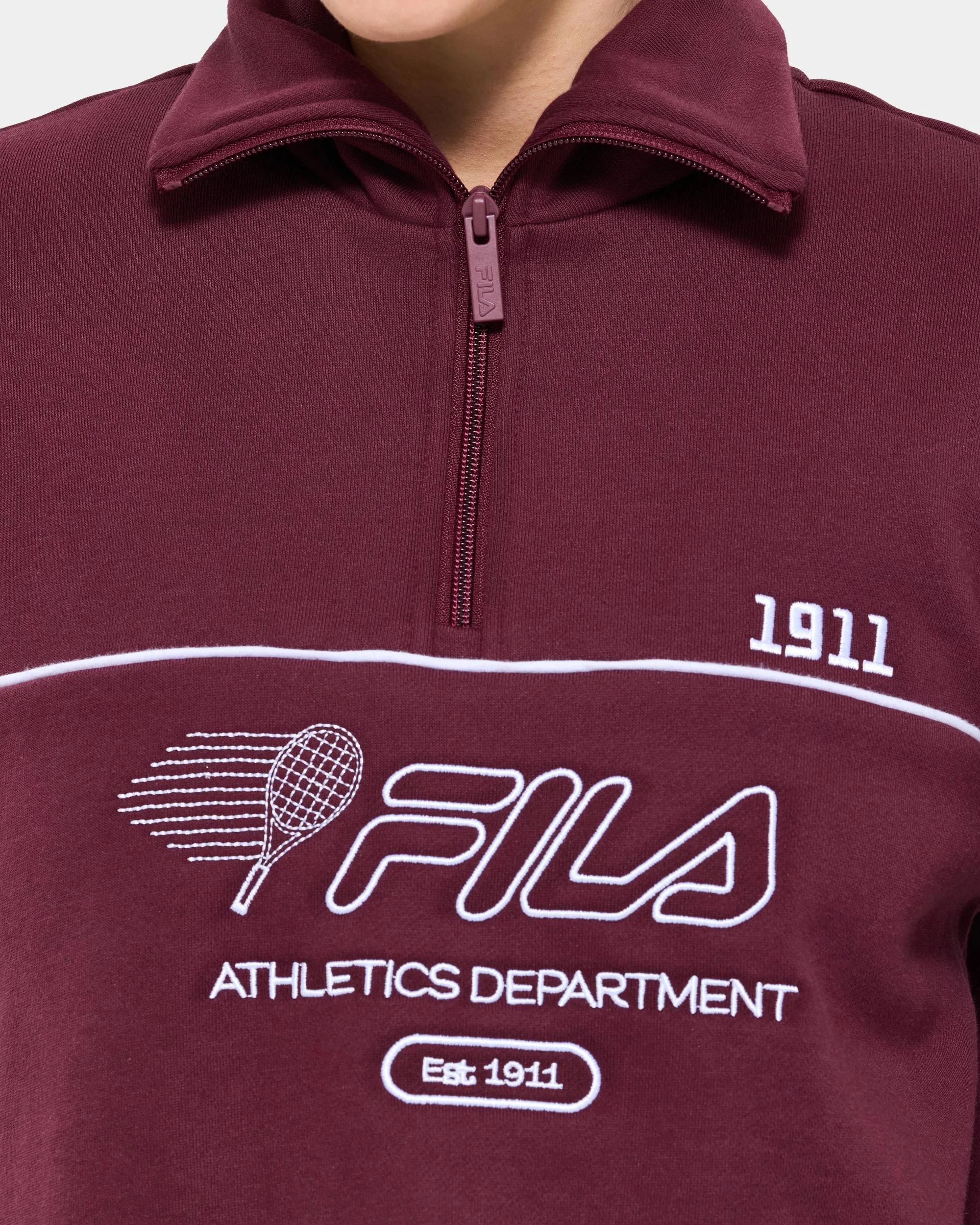 5 Fila Laila Quarter Zip Fleece Core Jumper PORT ROYALE, 5 of 6