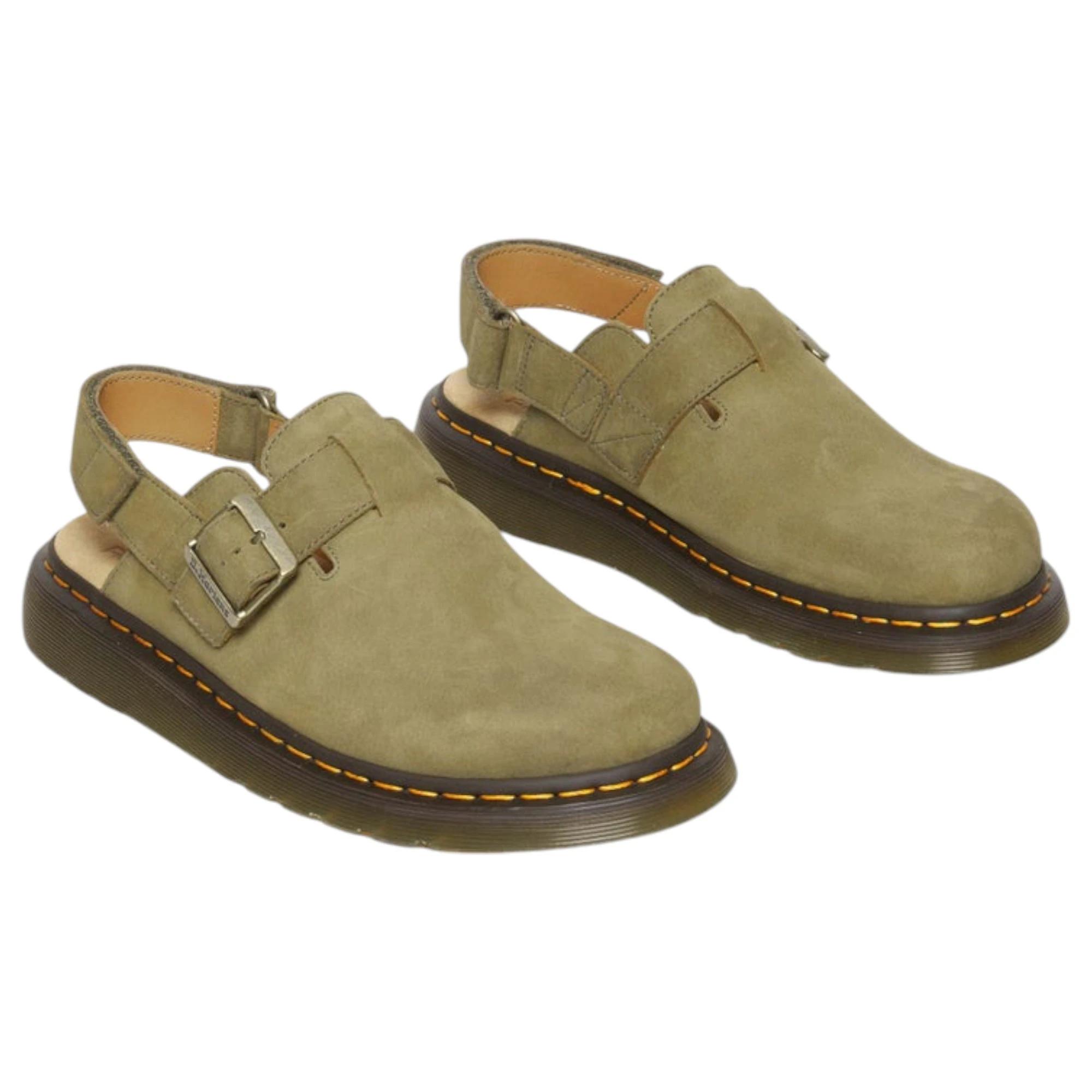 3 Dr. Martens Mens Jorge II Sandals Sling Back Shoes MUTED OLIVE TUMBLED NUBUCK, 3 of 7