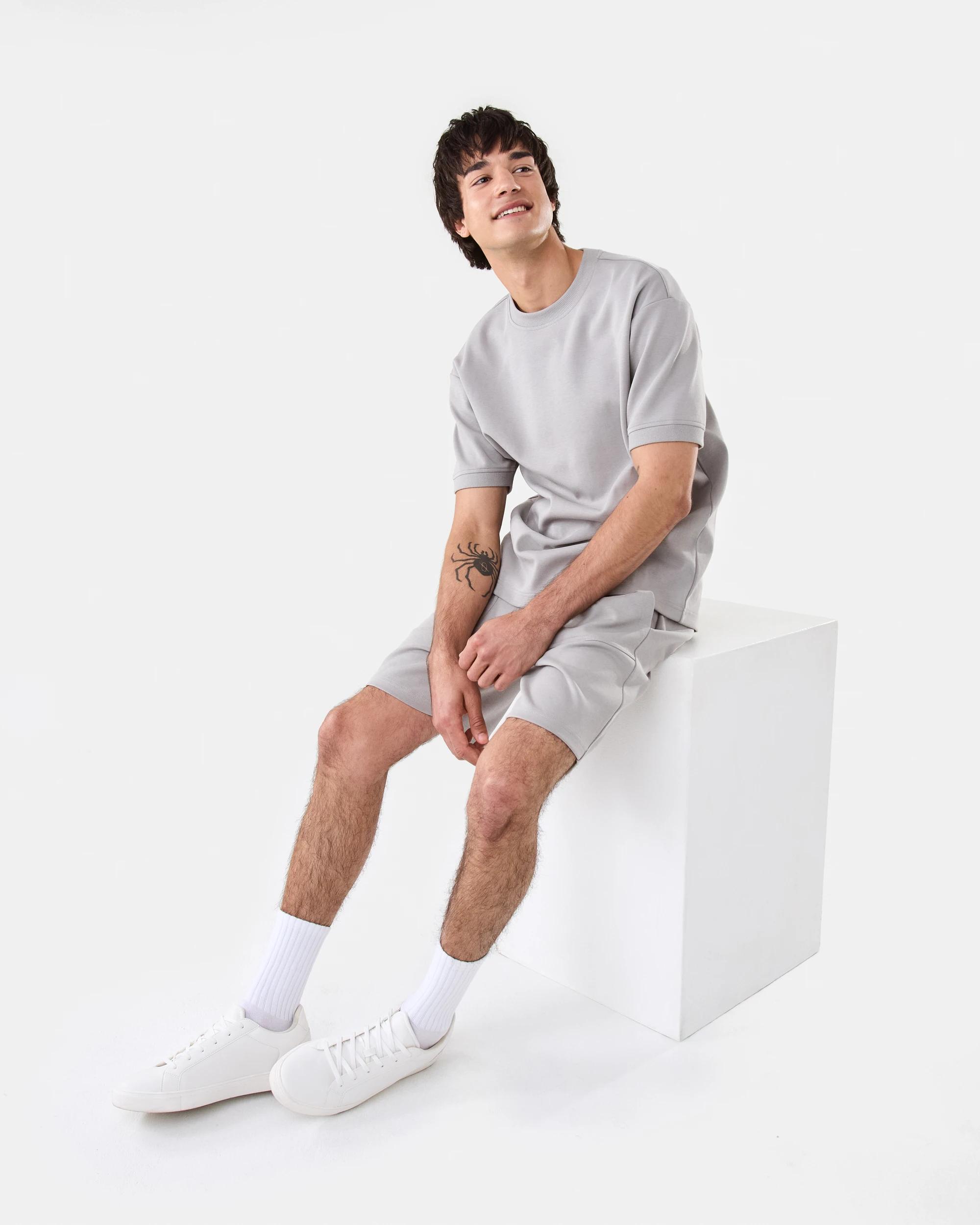 8 Oversized Interlock T-shirt Gry Smoke, 8 of 8