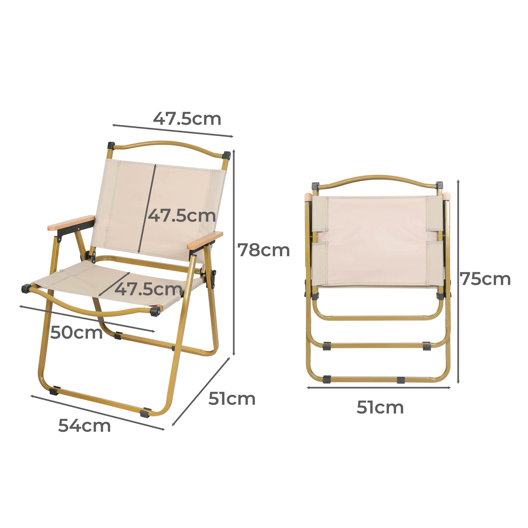 3 Levede Camping Chair Folding Outdoor Portable Foldable Fish Chairs Beach Picnic, 3 of 9