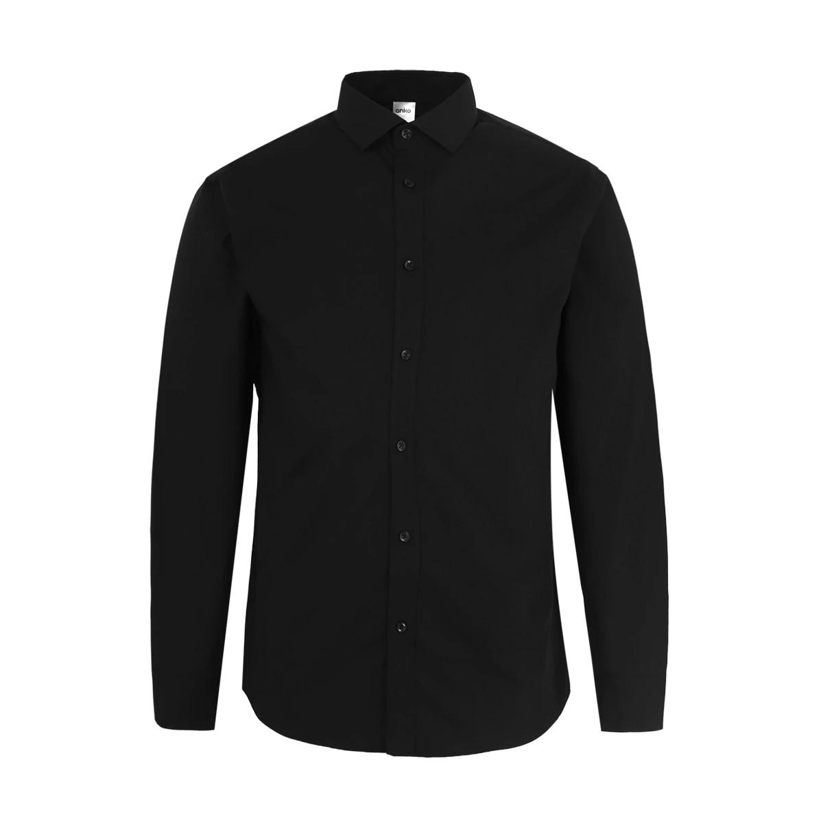 5 Work Long Sleeve Business Shirt Black, 5 of 7