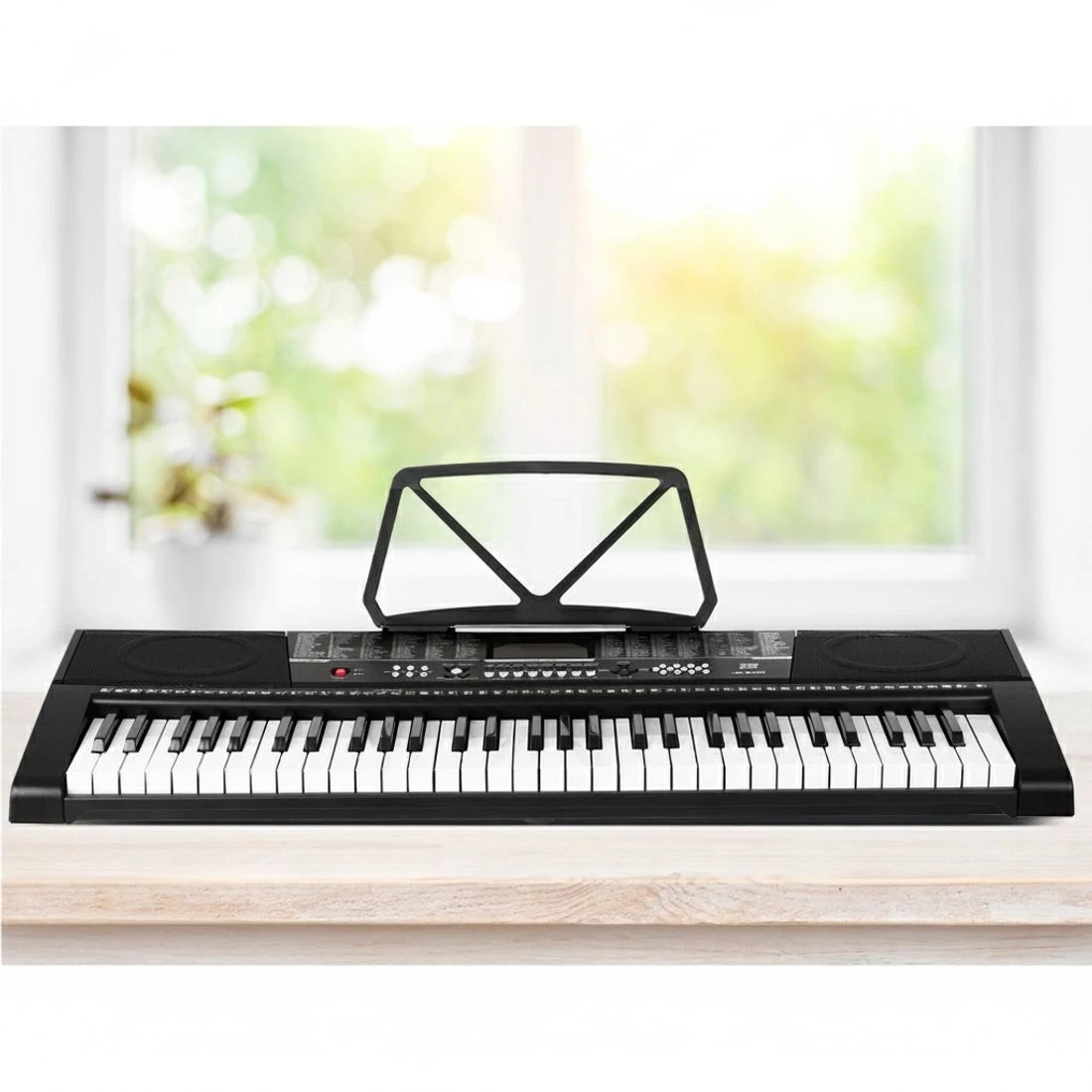 4 Alpha 61 Keys Electronic Piano Keyboard Digital Electric w/ Stand Stool Speaker - Black, 4 of 5