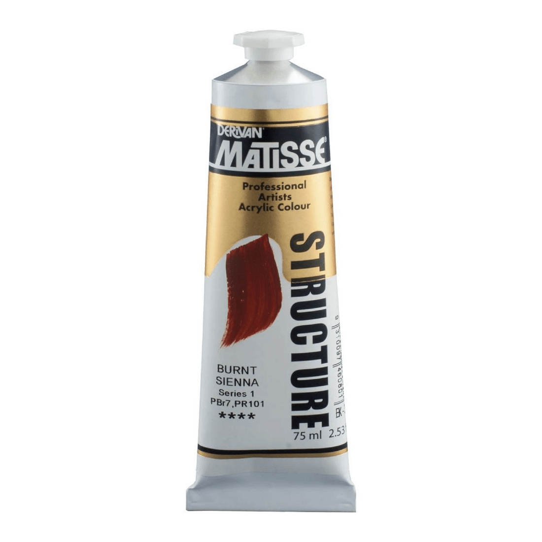 1 Derivan Matisse Structure Paint 75mL Burnt Sienna S1, 1 of 2