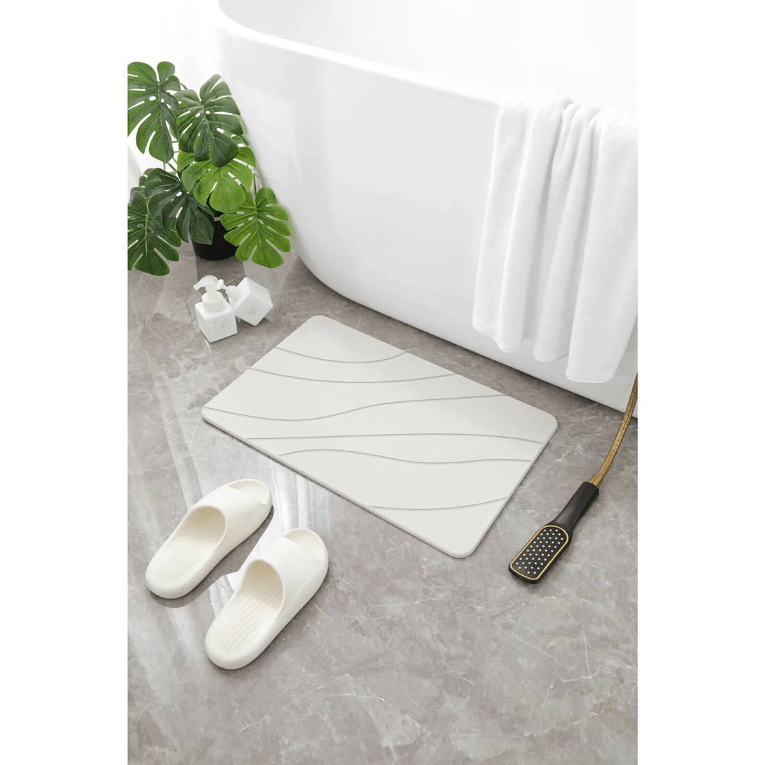 3 BR Home Diatomite Bath Mat with Anti-Slip Design for Quick Drying, 3 of 8