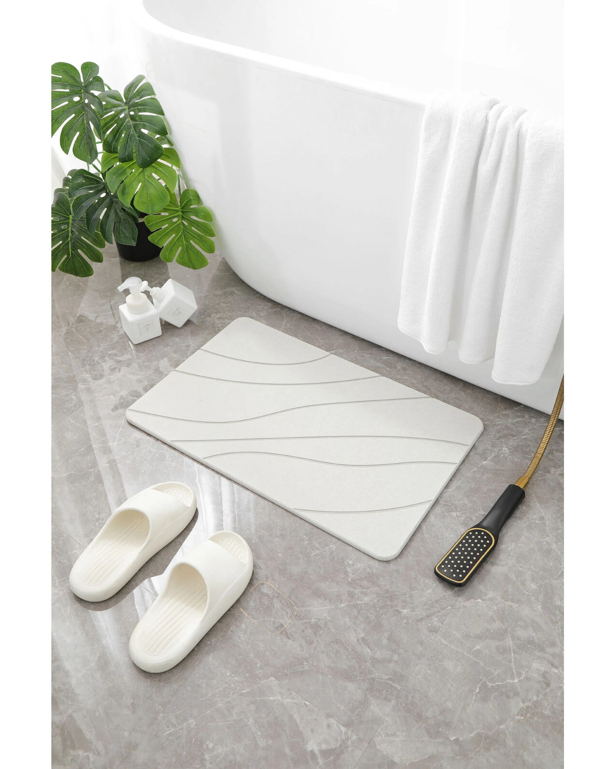 3 BR Home Diatomite Bath Mat with Anti-Slip Design for Quick Drying, 3 of 8