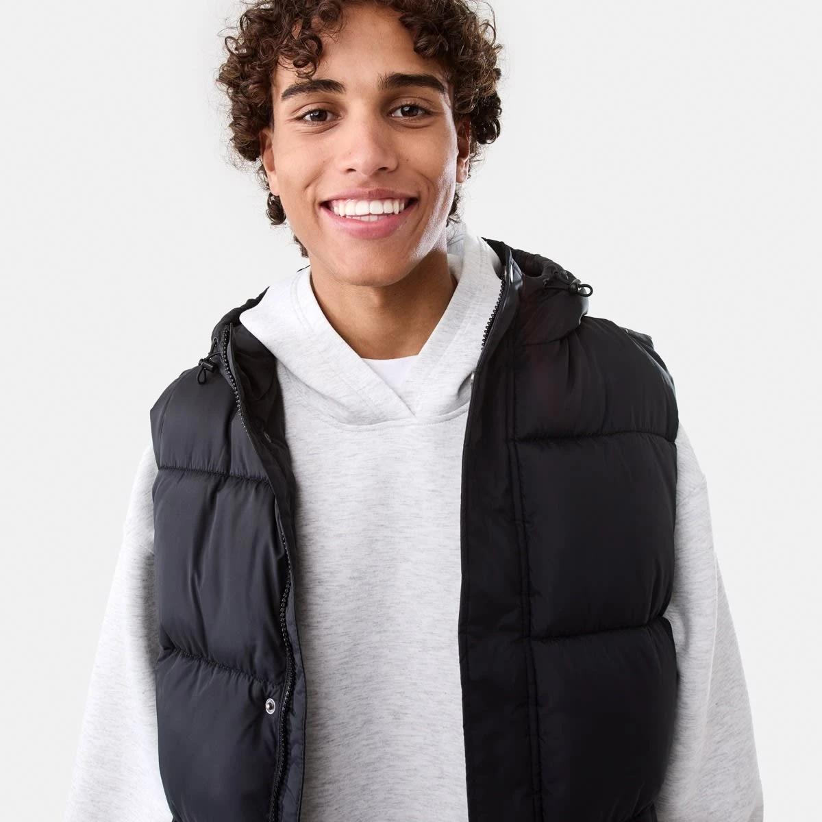 5 Hooded Puffer Vest Black, 5 of 7