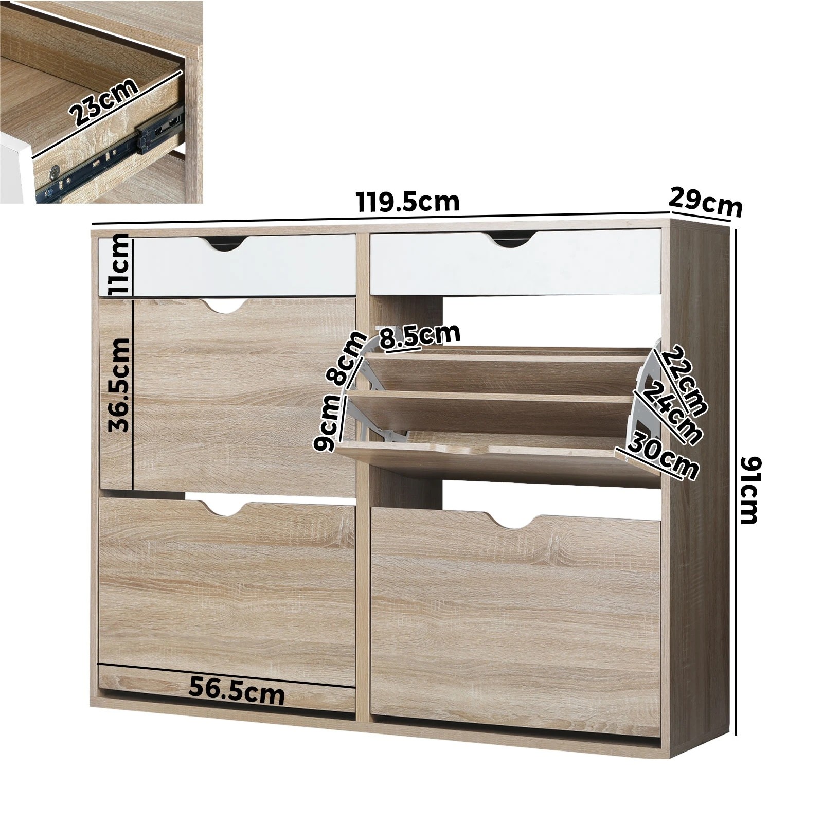 8 Oikiture Shoe Rack Shoe Storage Cabinet Cupboard Organiser Shelf Wooden 36 Pairs
 - Multi, 8 of 8