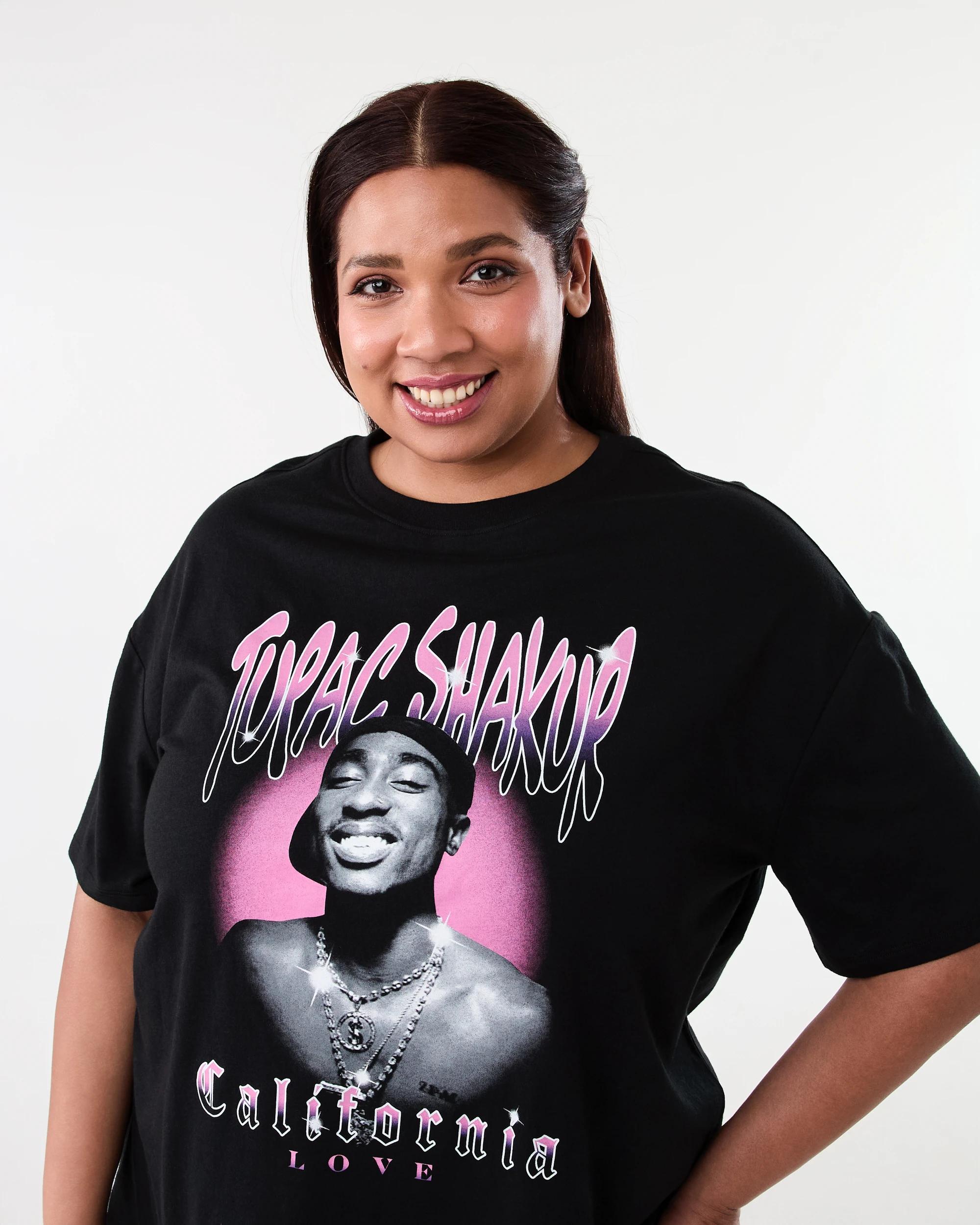 4 Curve Short Sleeve Tupac License T-shirt Blk Tupac, 4 of 5