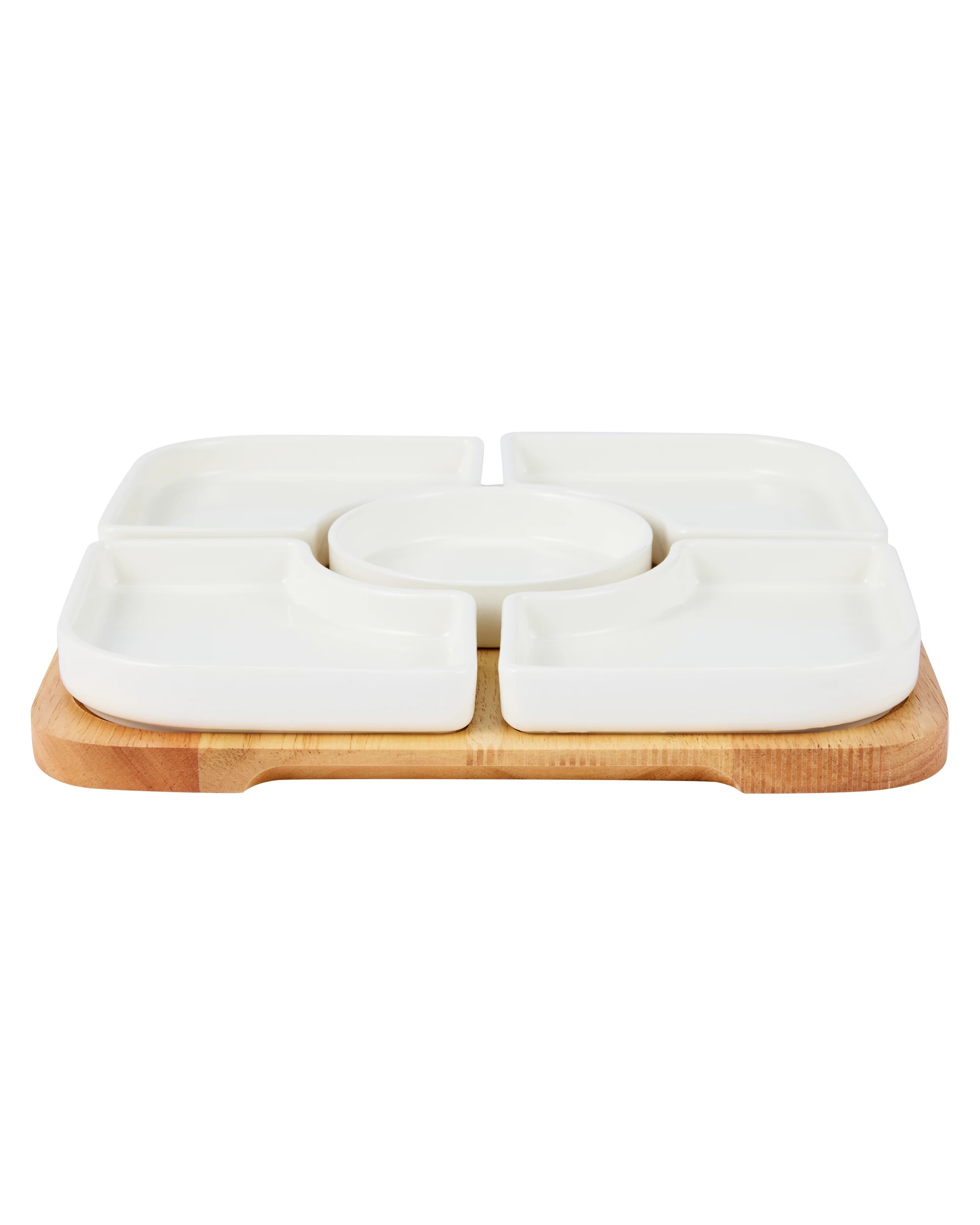 3 White Sectional Serve Set, 3 of 5
