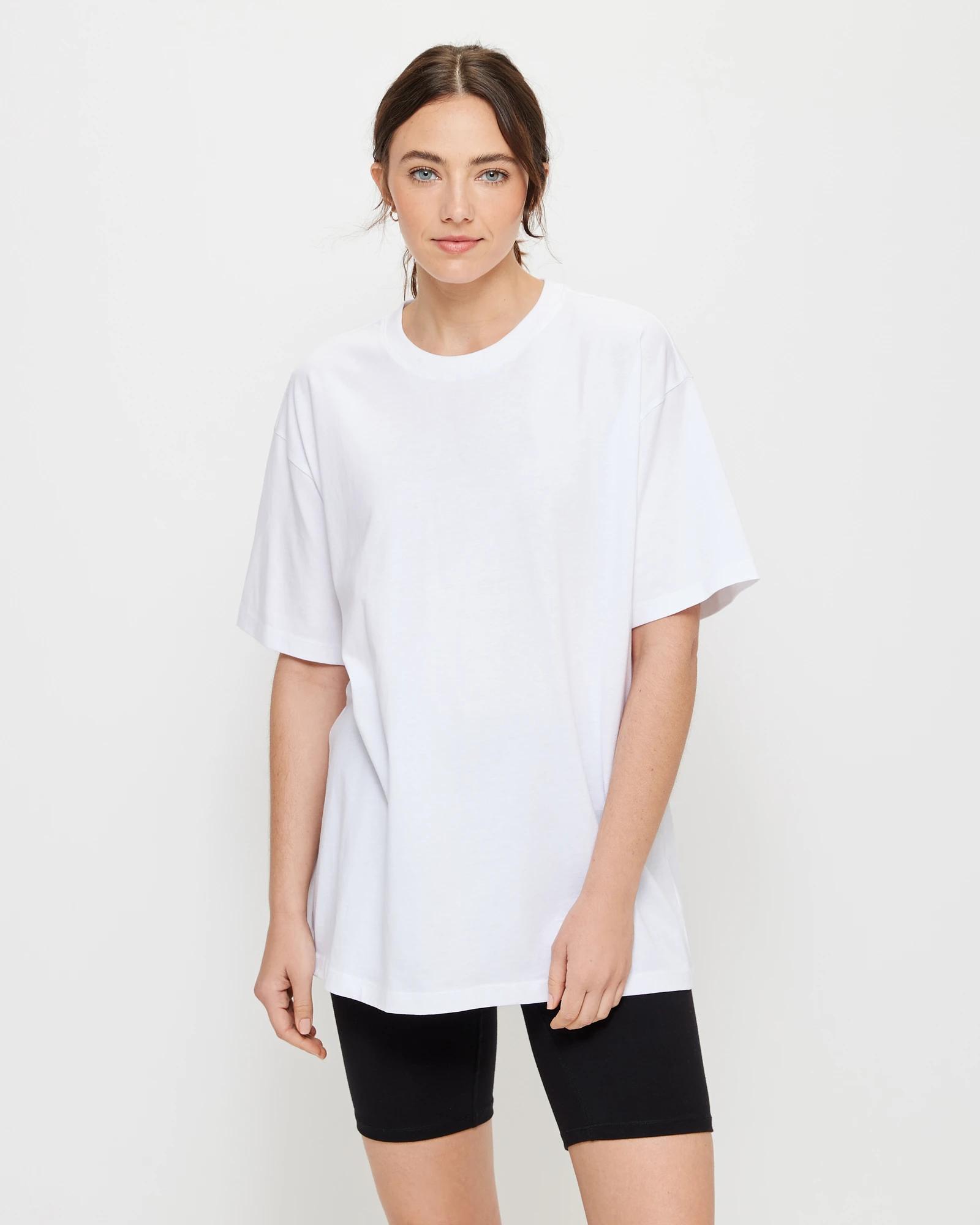1 Target Active Oversized Jersey T-shirt WHITE, 1 of 6