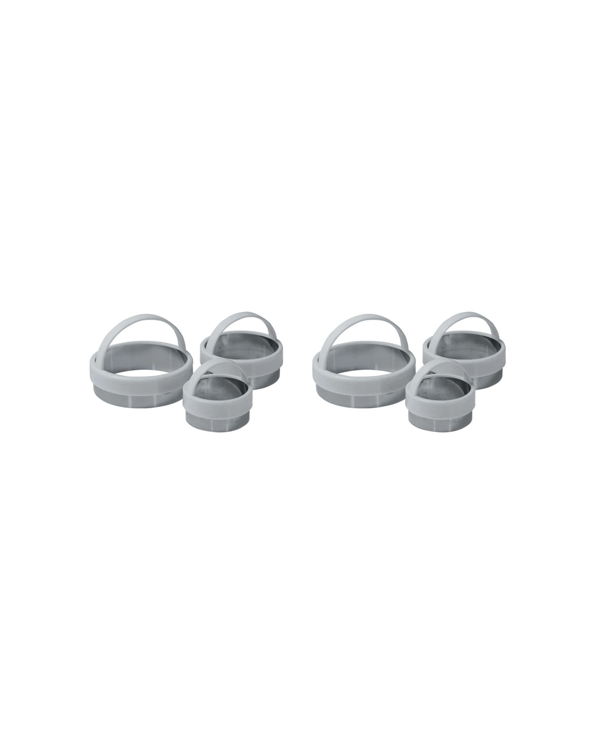 1 Avanti Straight Edge Cookie Cutter Set 6pc Stainless Steel Plastic 10 /6 /4.5cm Size Set - Silver, 1 of 1
