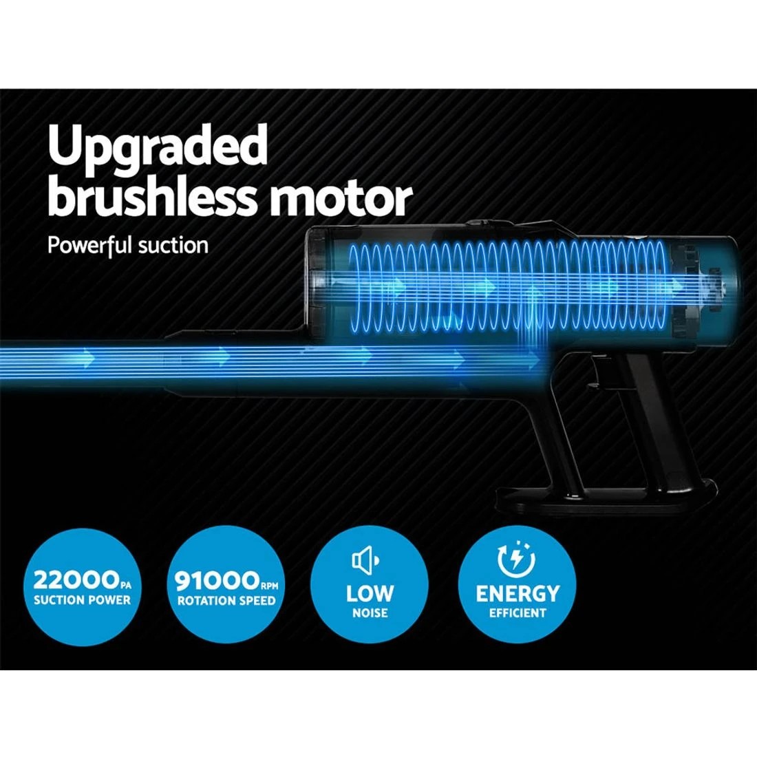 6 Devanti Stick Vacuum Cleaner Brushless Cordless 350w
 - Grey, 6 of 7