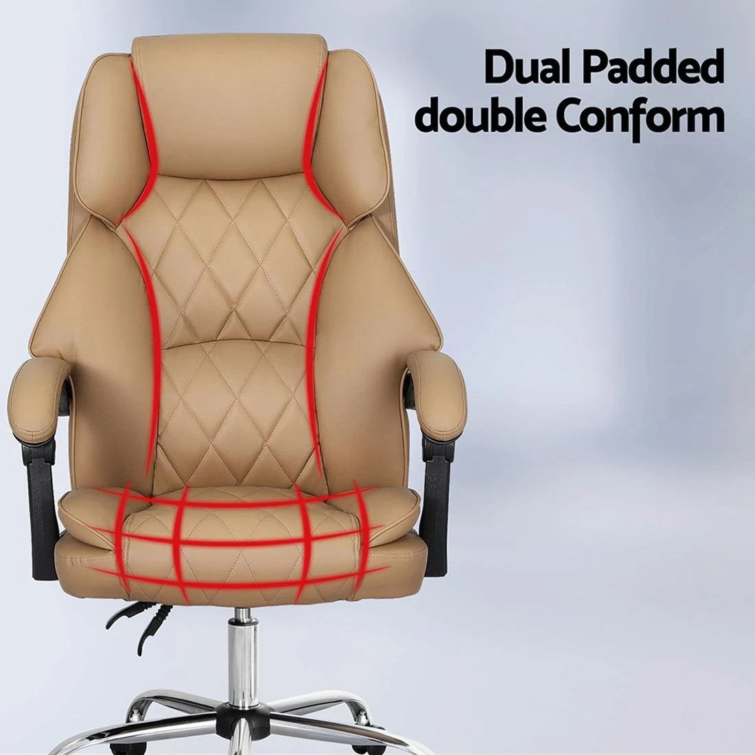 5 Artiss Executive Office Chair Leather Recliner Espresso
 - brown, 5 of 7