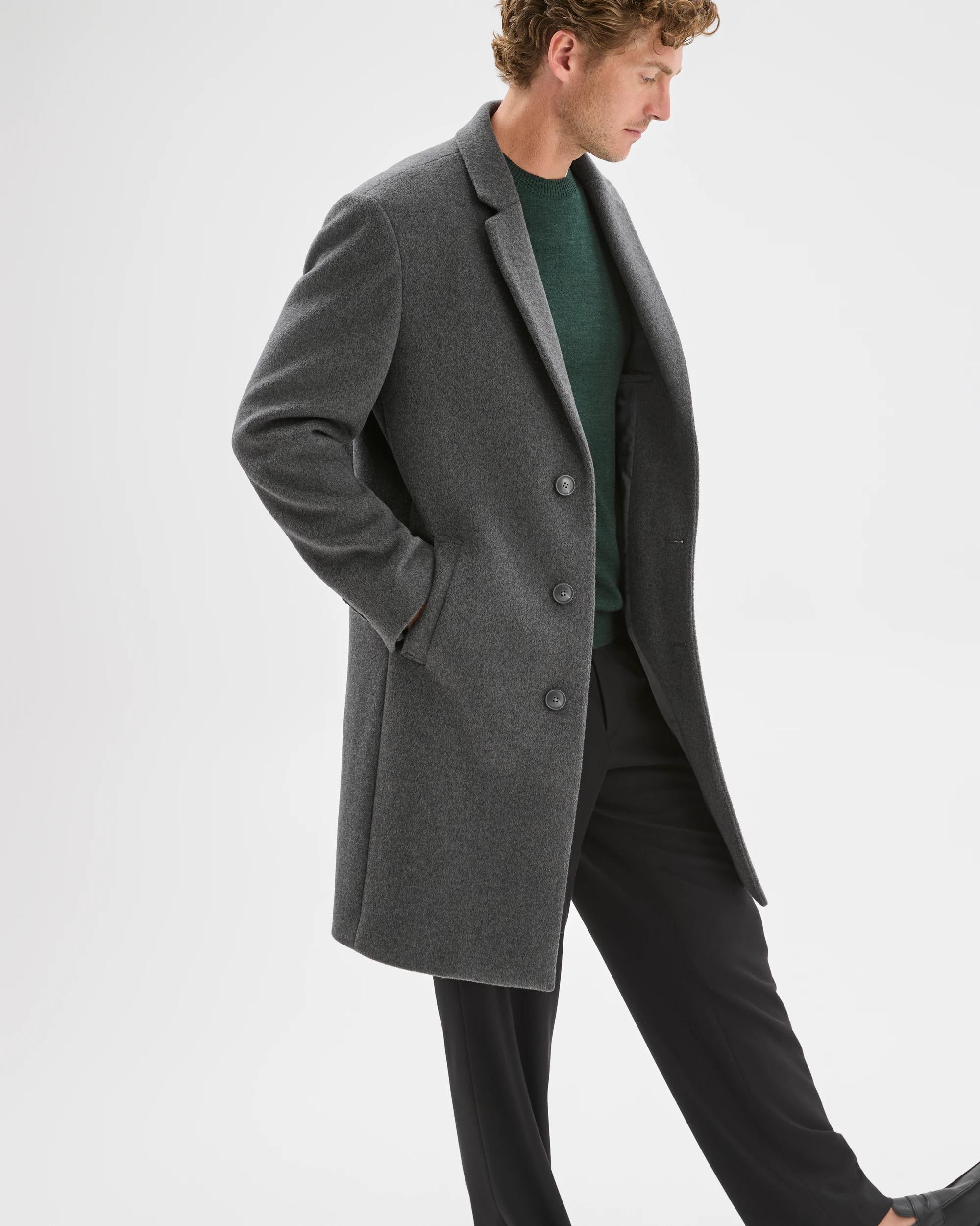 5 Preview Wool Blend Cashmere Overcoat CHARCOAL, 5 of 8