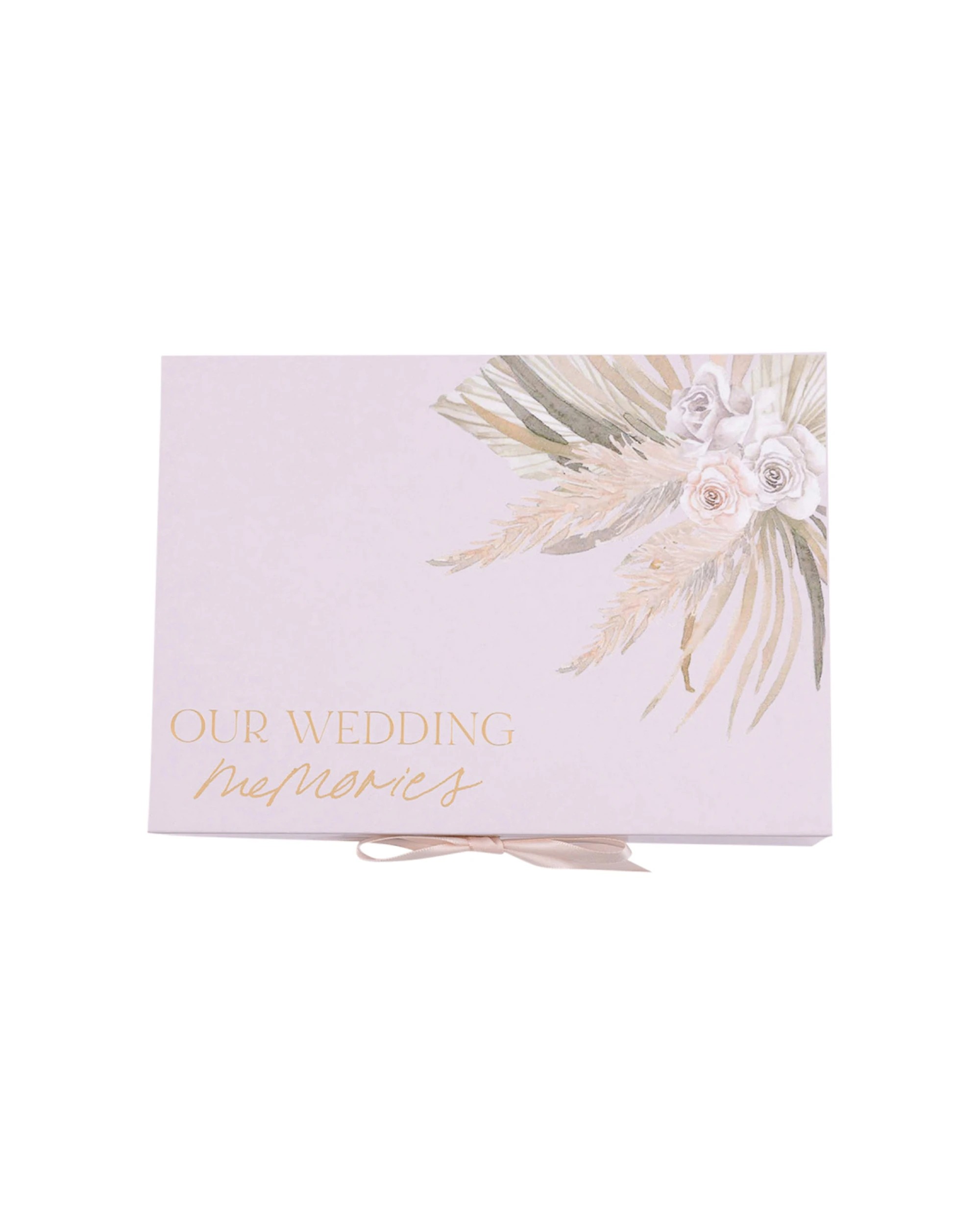 4 Splosh Floral Our Wedding Memories Couple Keepsake Box W/ Magnet Lid 25x18cm
 - Pink, 4 of 8