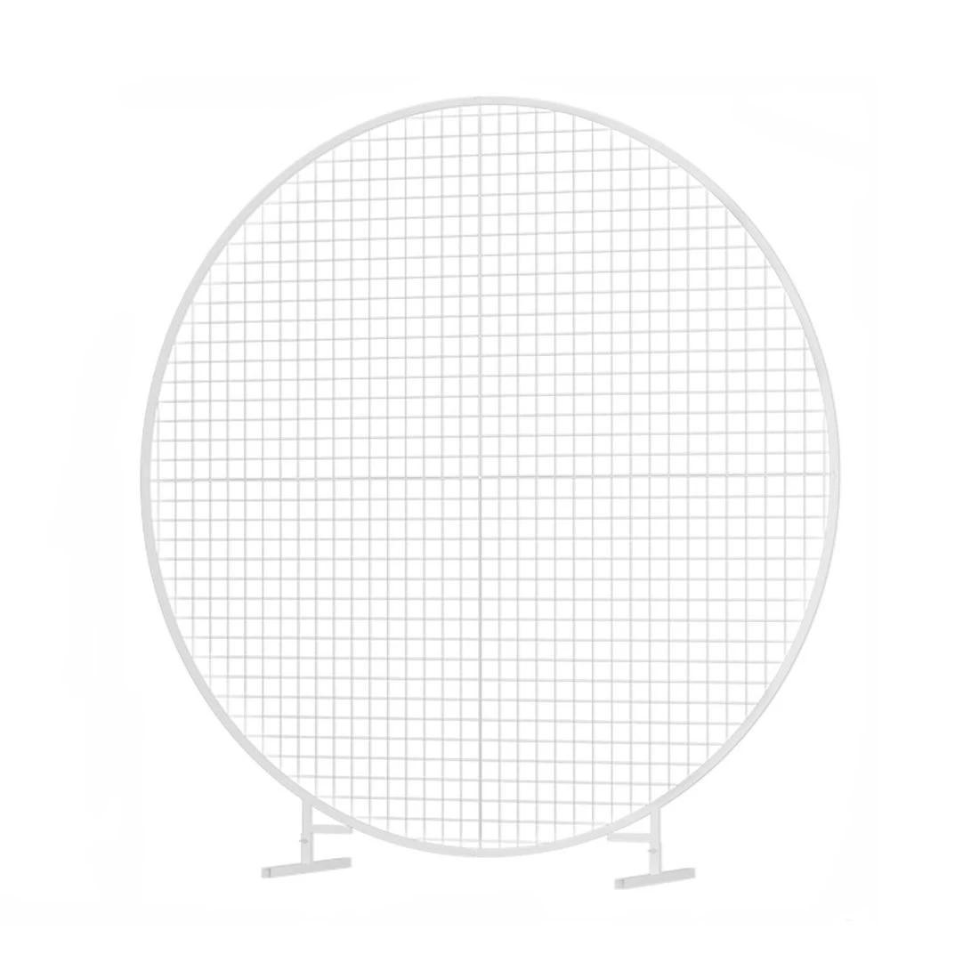 1 2M Round Backdrop Stand Wedding Background Decoration Party Flower Balloon - White, 1 of 4