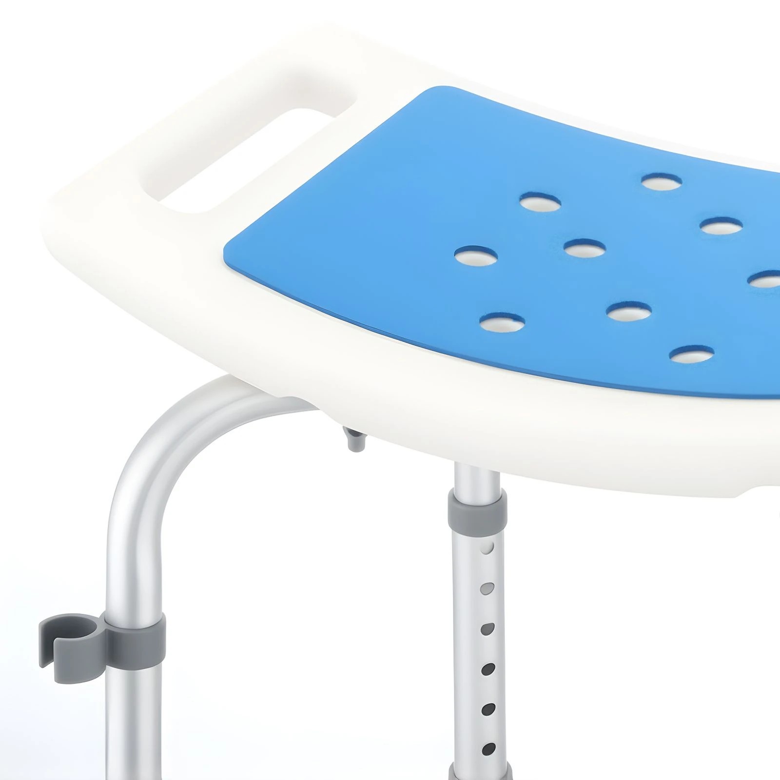 5 Ausway Adjustable Shower Chair Bathroom Stool Bath Seat Medical Mobility Aid for Elderly Disabled 150kg, 5 of 6