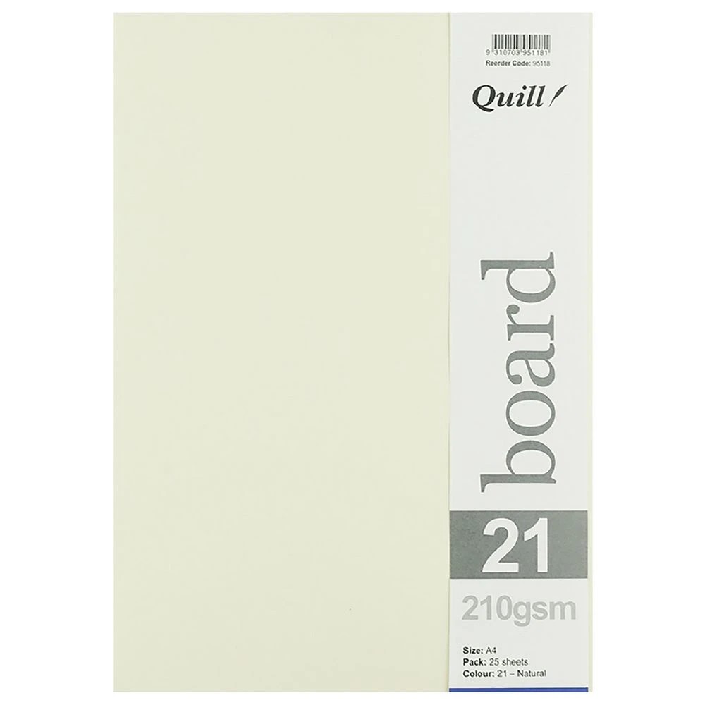 3 Quill A4 210gsm Board Natural 25 Pack, 3 of 4