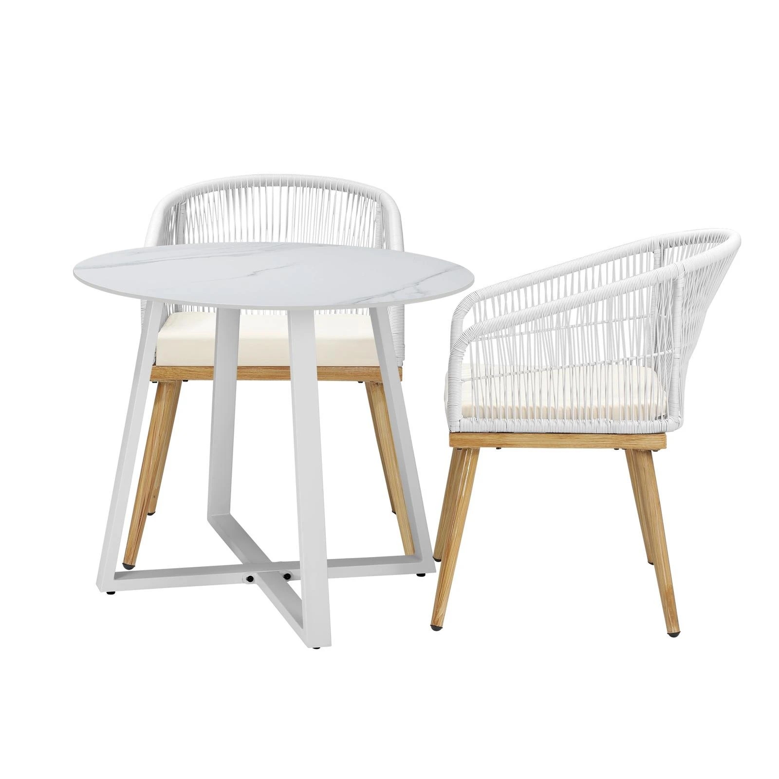 3 Livsip 3pcs Outdoor Dining Setting Table And Chairs Patio Furniture Bistro Set
 - Multi, 3 of 9