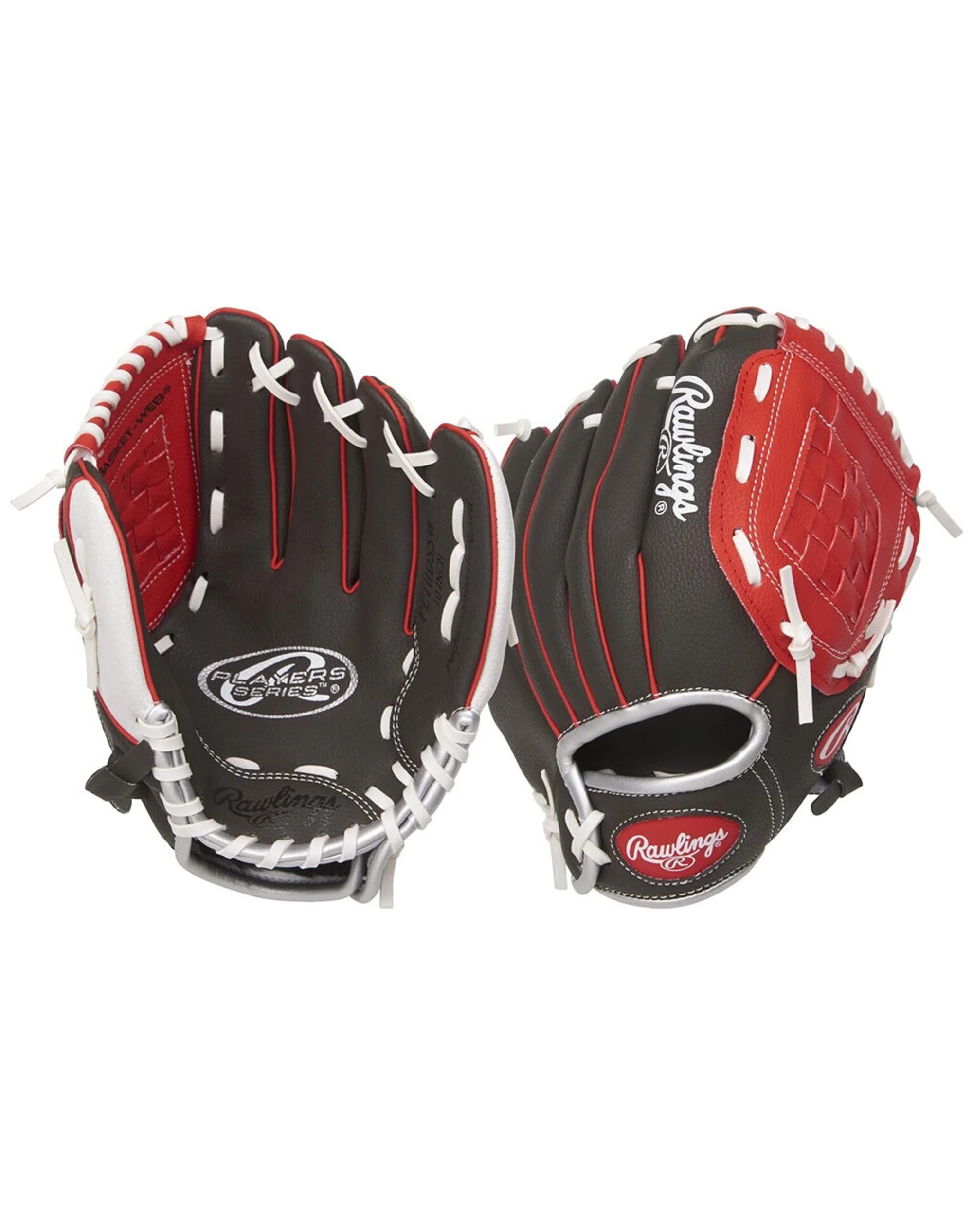 1 Rawlings Players Series Youth 10-Inch Baseball Glove Basket Web Pattern - Multi, 1 of 4