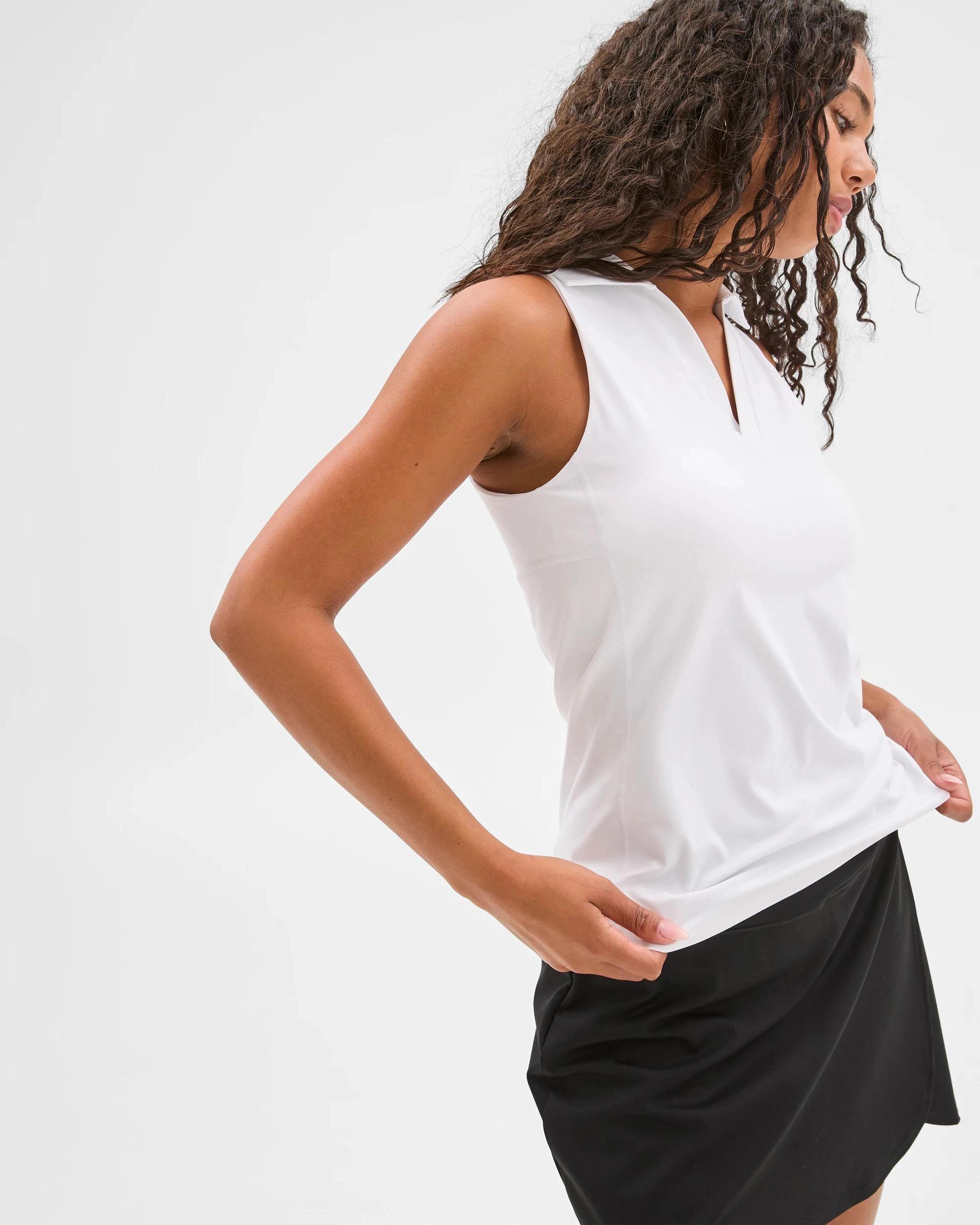 1 Target Active Tennis Polo Tank Top WHITE, 1 of 5