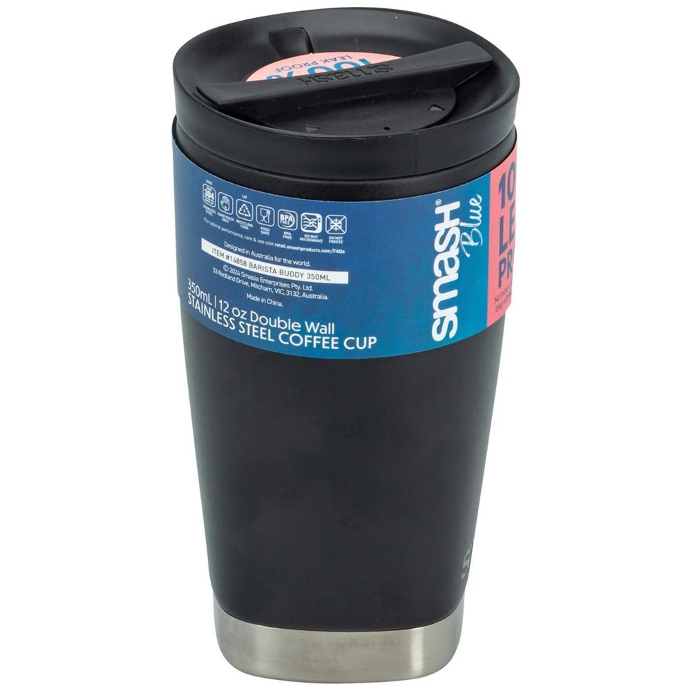 3 Smash Blue Stainless Steel Barista Buddy 350mL Black, 3 of 7
