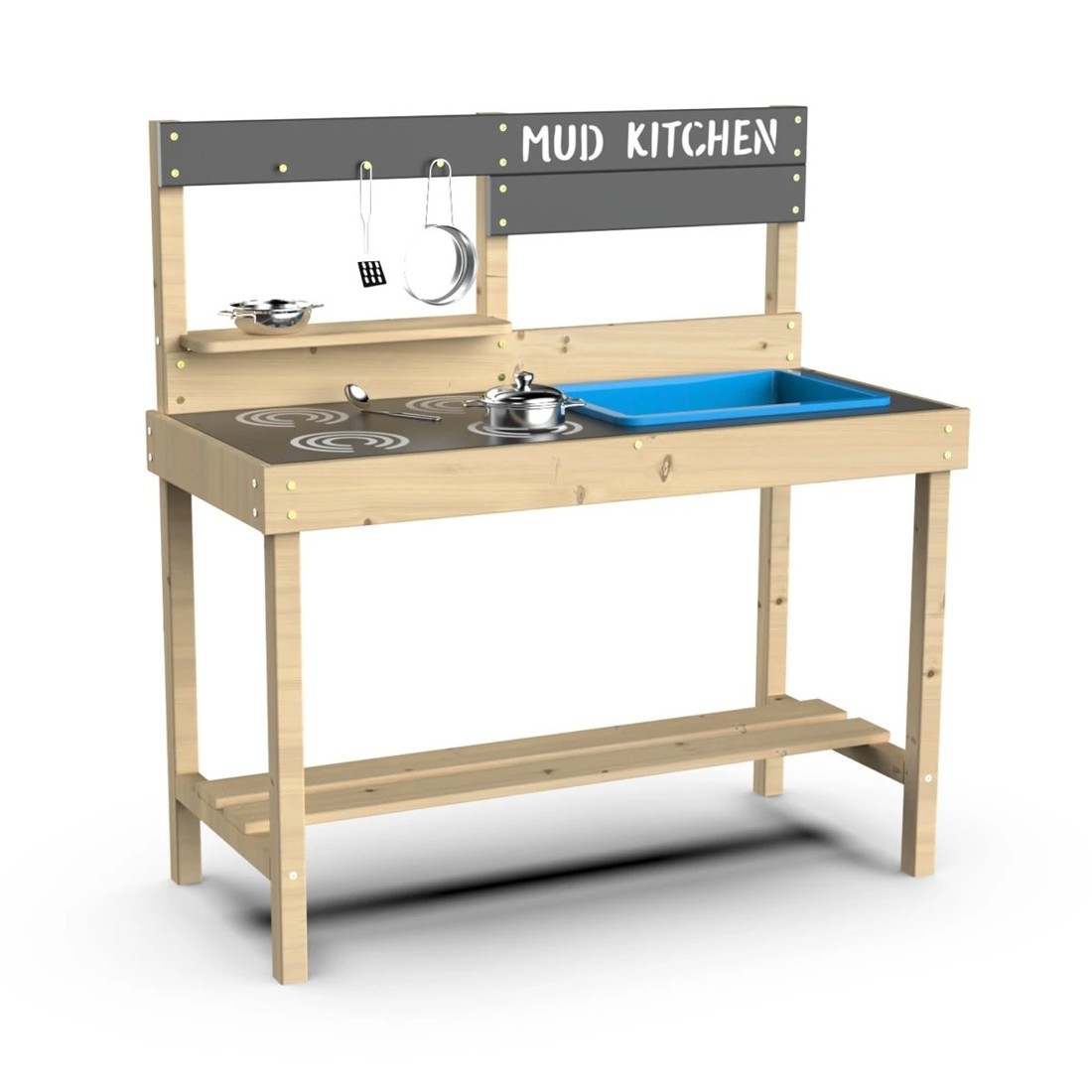 1 Wooden Mud Kitchen Playset, 1 of 4