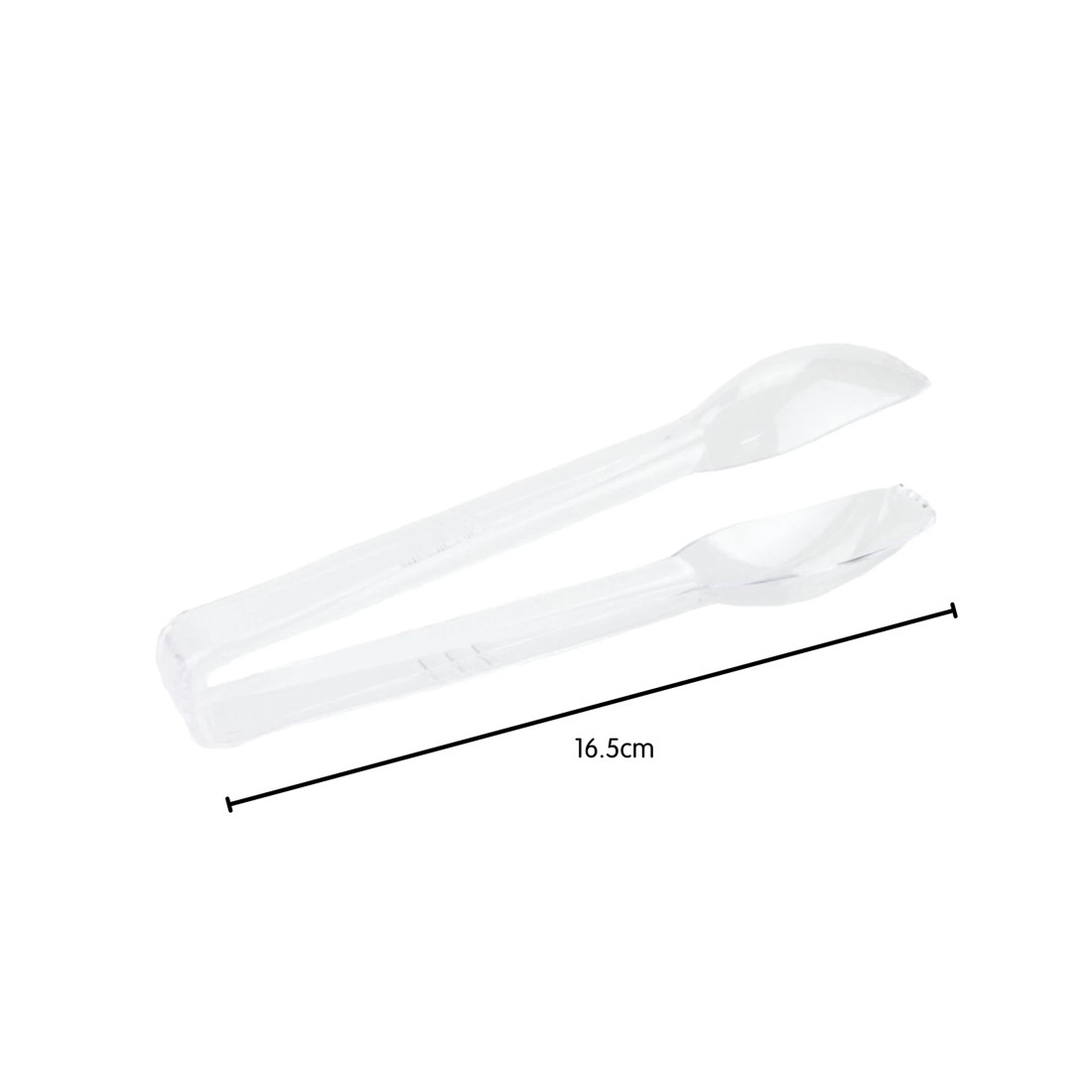 2 Made 2 Party Mini Clear Plastic Salad Tongs (Pack of 4), 2 of 3