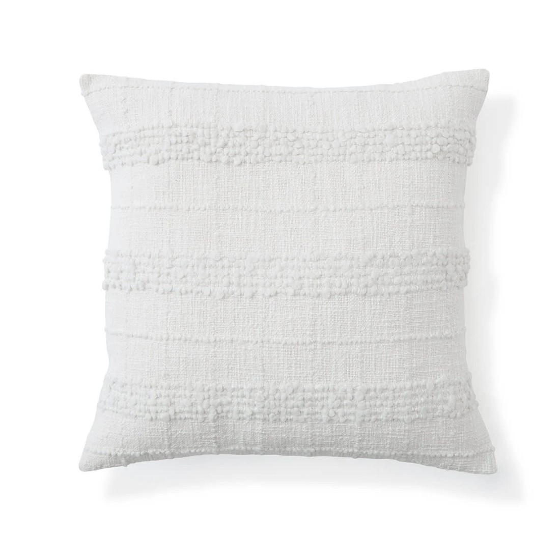 3 50cm Boucle Stripe Cushion Cover - White, 3 of 9