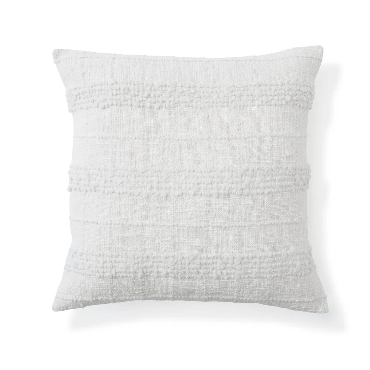 3 50cm Boucle Stripe Cushion Cover - White, 3 of 9