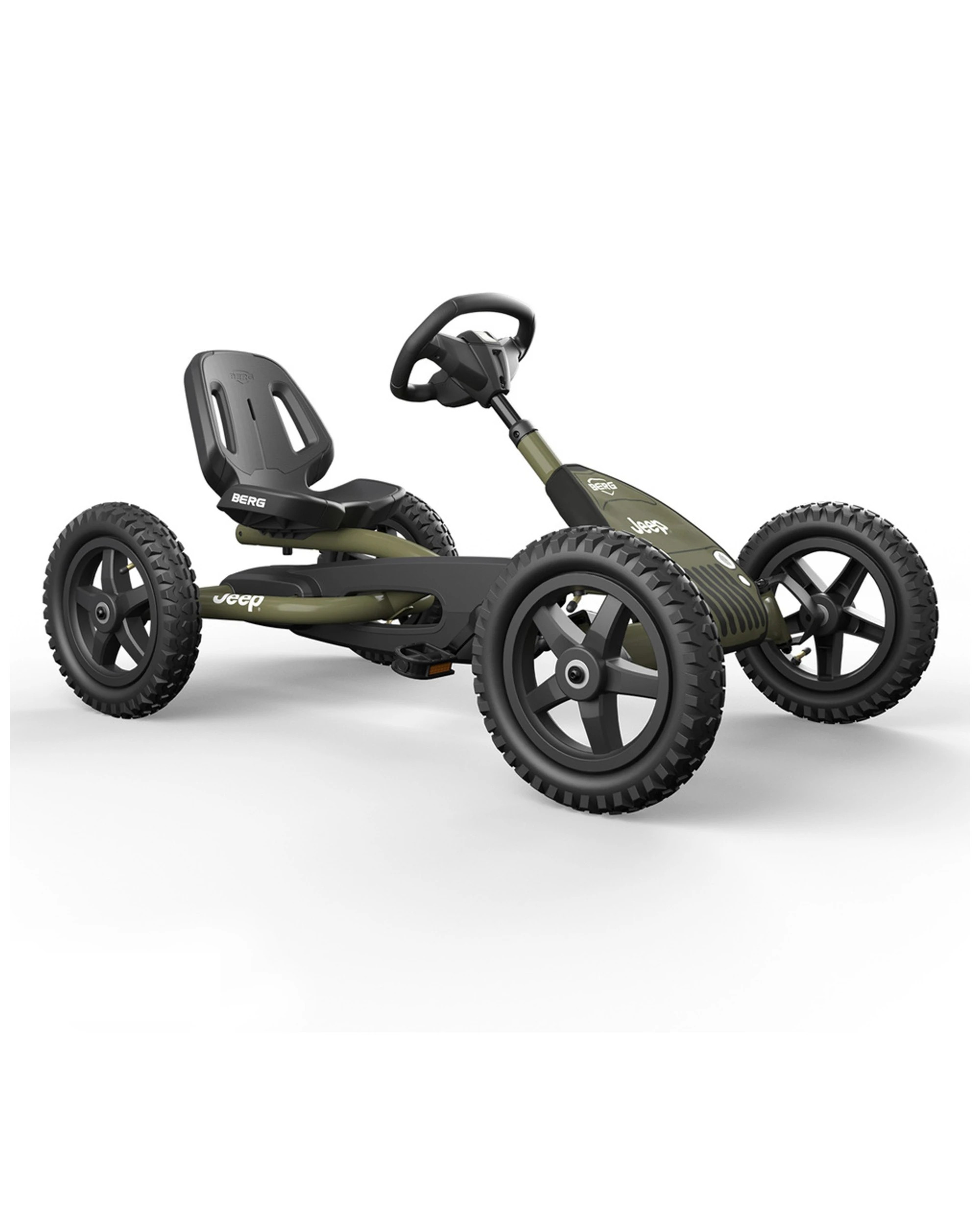 1 Berg Jeep Junior Pedal Go Kart Green Kids Ride On Toy 3-8 Years - Green, 1 of 2