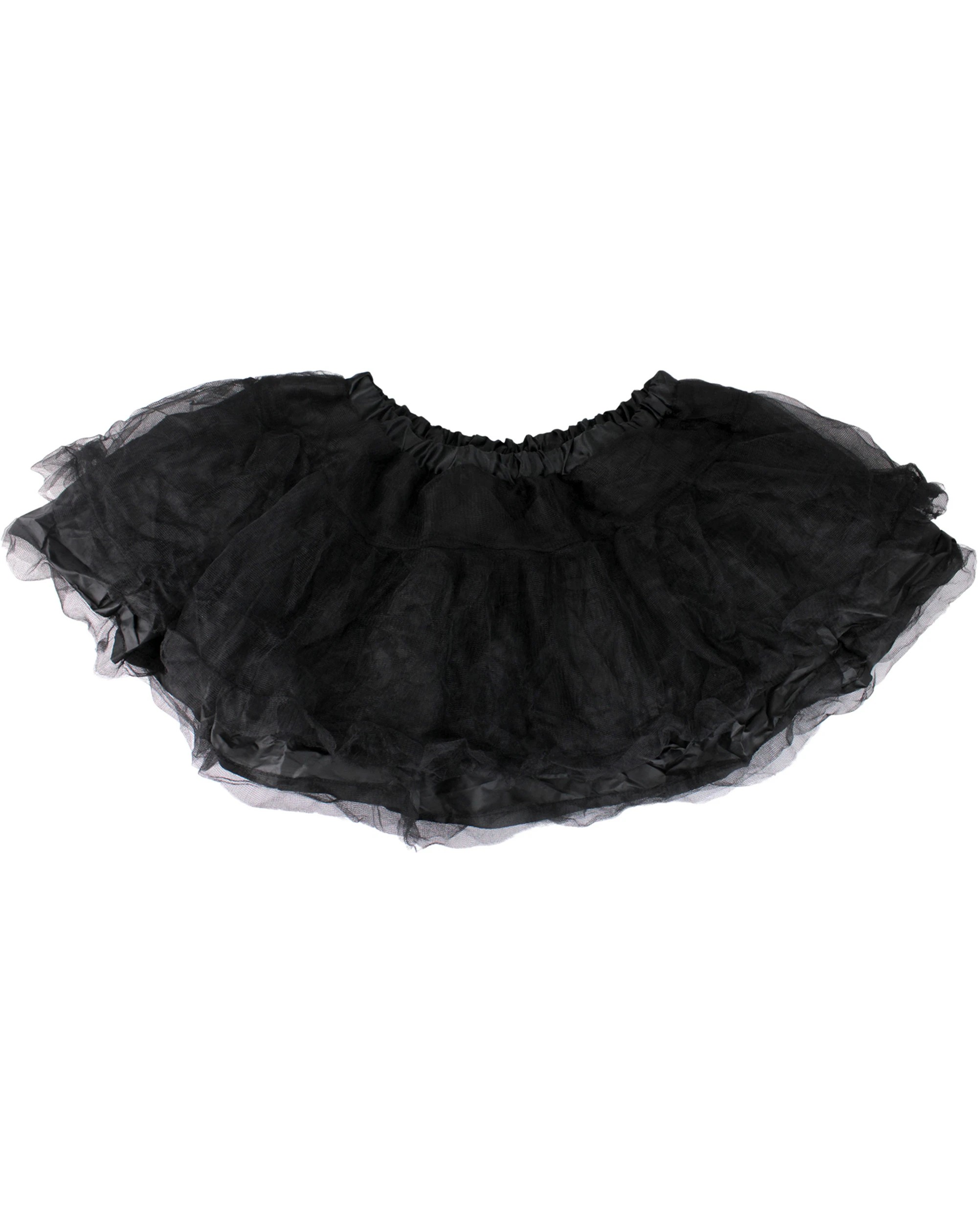 1 Smiffys Adult Petticoat Skirt - One Size - Black, 1 of 4