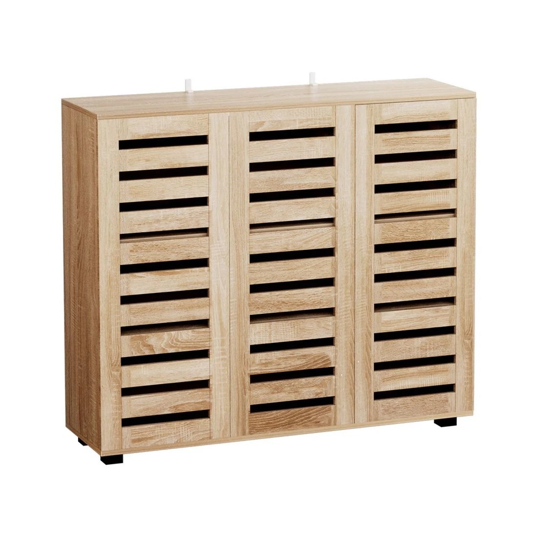 3 Artiss Shoe Rack Cabinet 30 Pairs Adjustable Shelf - Natural, 3 of 8