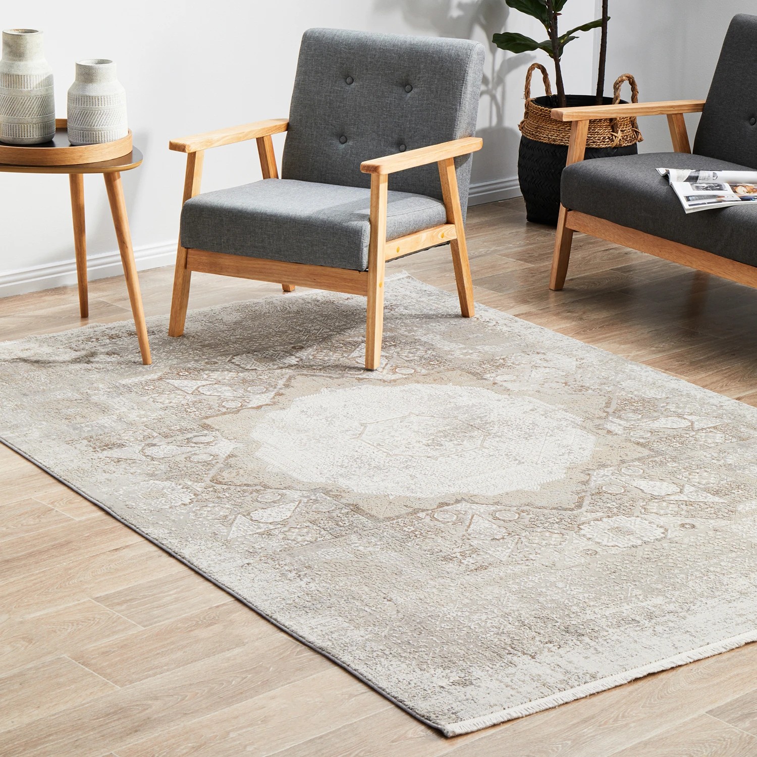 3 Common Ground Rugs Glimmers 110 400x300cm - Extra Extra Large Bamboo Silk Power Loomed Floor Rug - Grey, 3 of 9