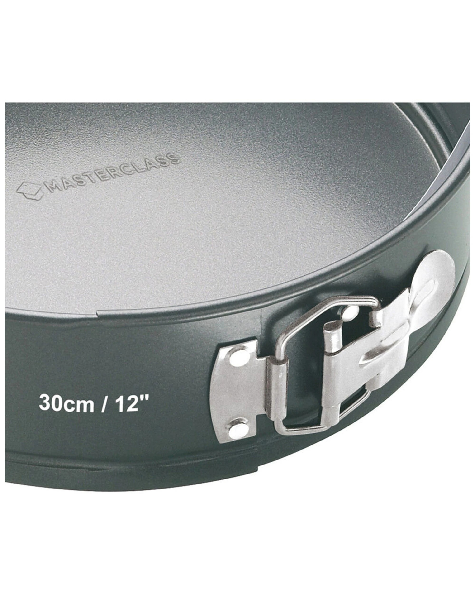 4 Mastercraft 30cm Springform Non-stick Heavy Base Round Cake Pan Baking Black
 - Black, 4 of 4