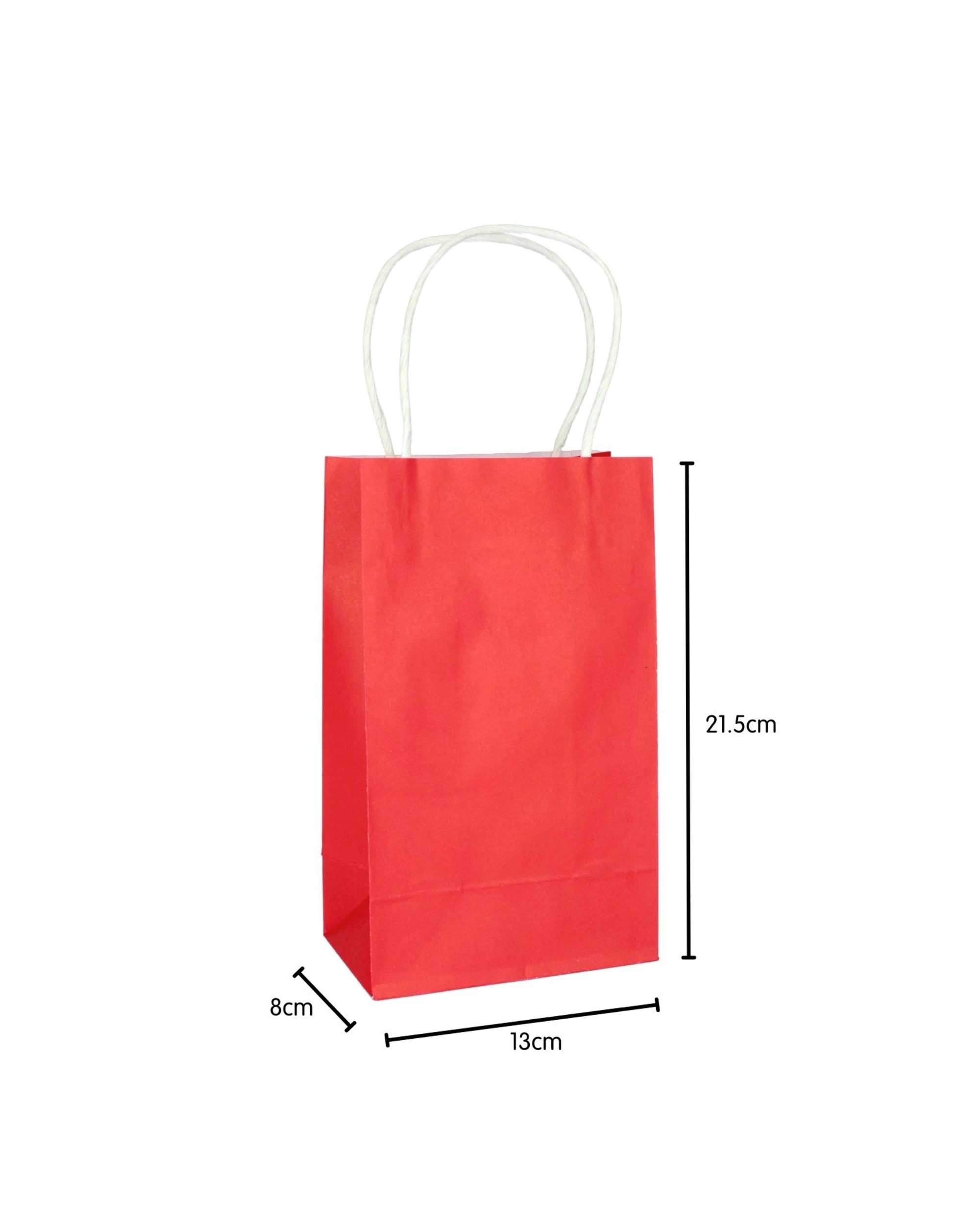 2 Alpen Paper Gift Bags 21.5cm Pack of 5 - Red, 2 of 3