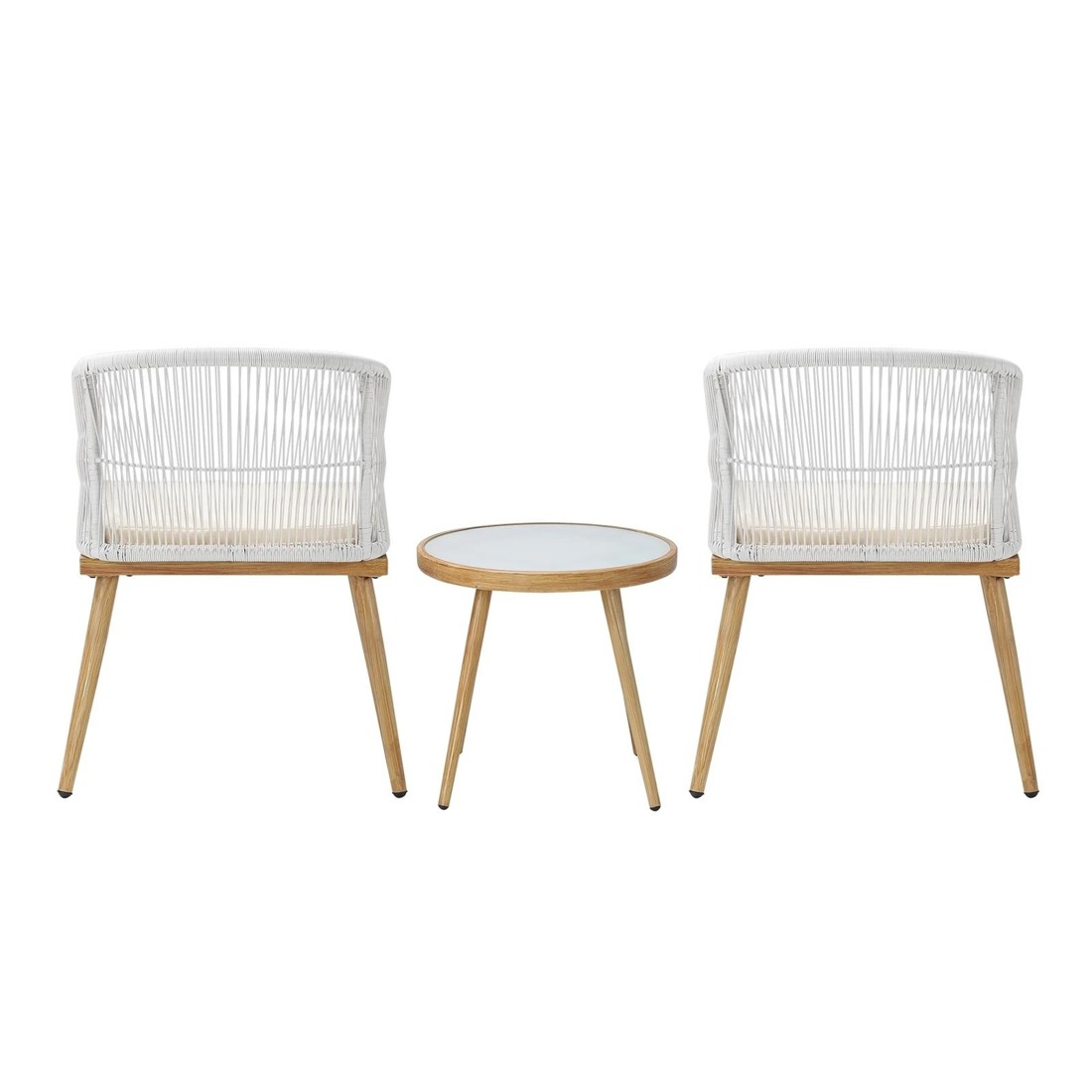 7 Livsip 3pcs Outdoor Furniture Lounge Setting Dining Table Chair Patio Bistro Set
 - Multi, 7 of 10