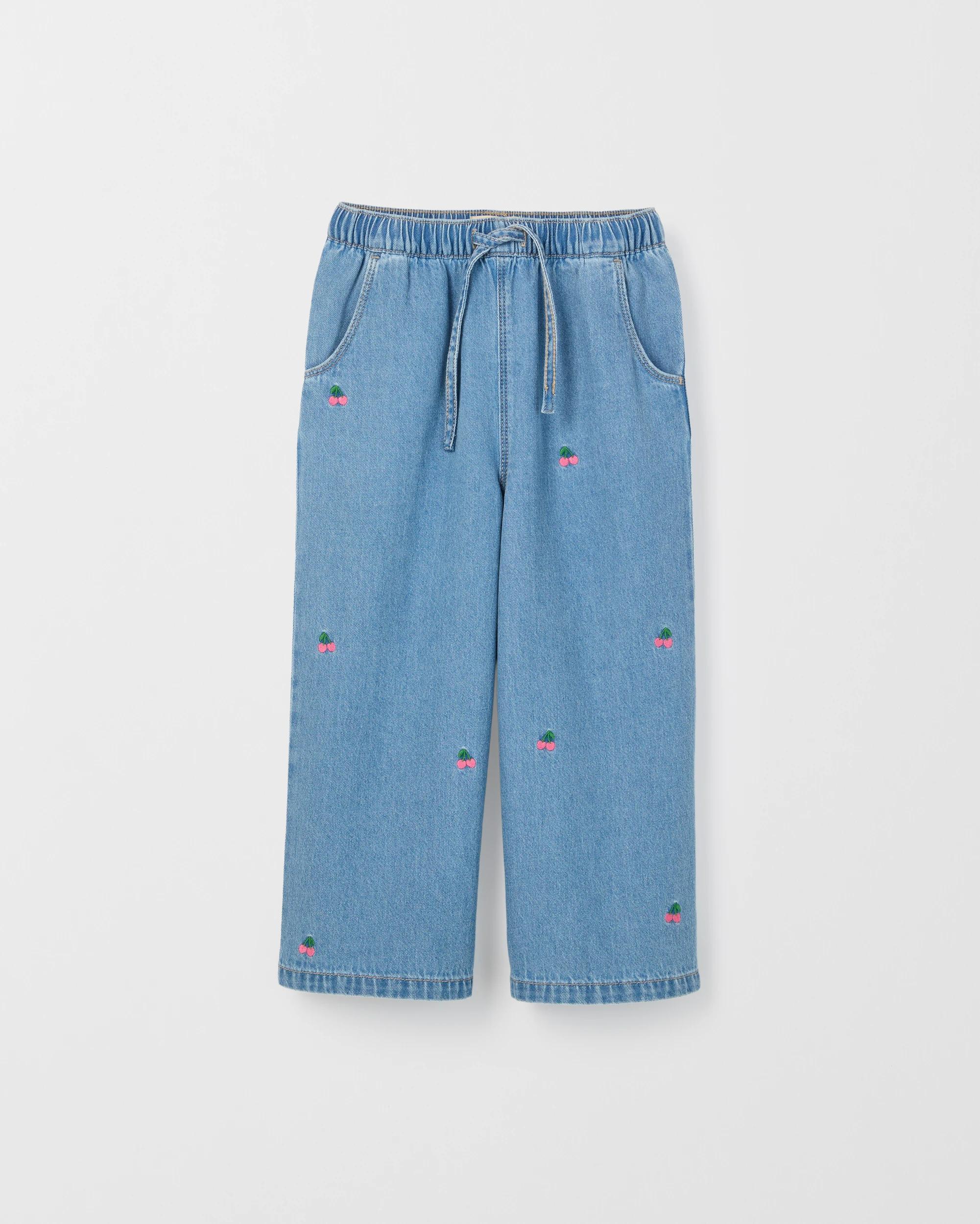 5 Target Kids Wide Leg Denim Jeans LIGHT WASH, 5 of 6