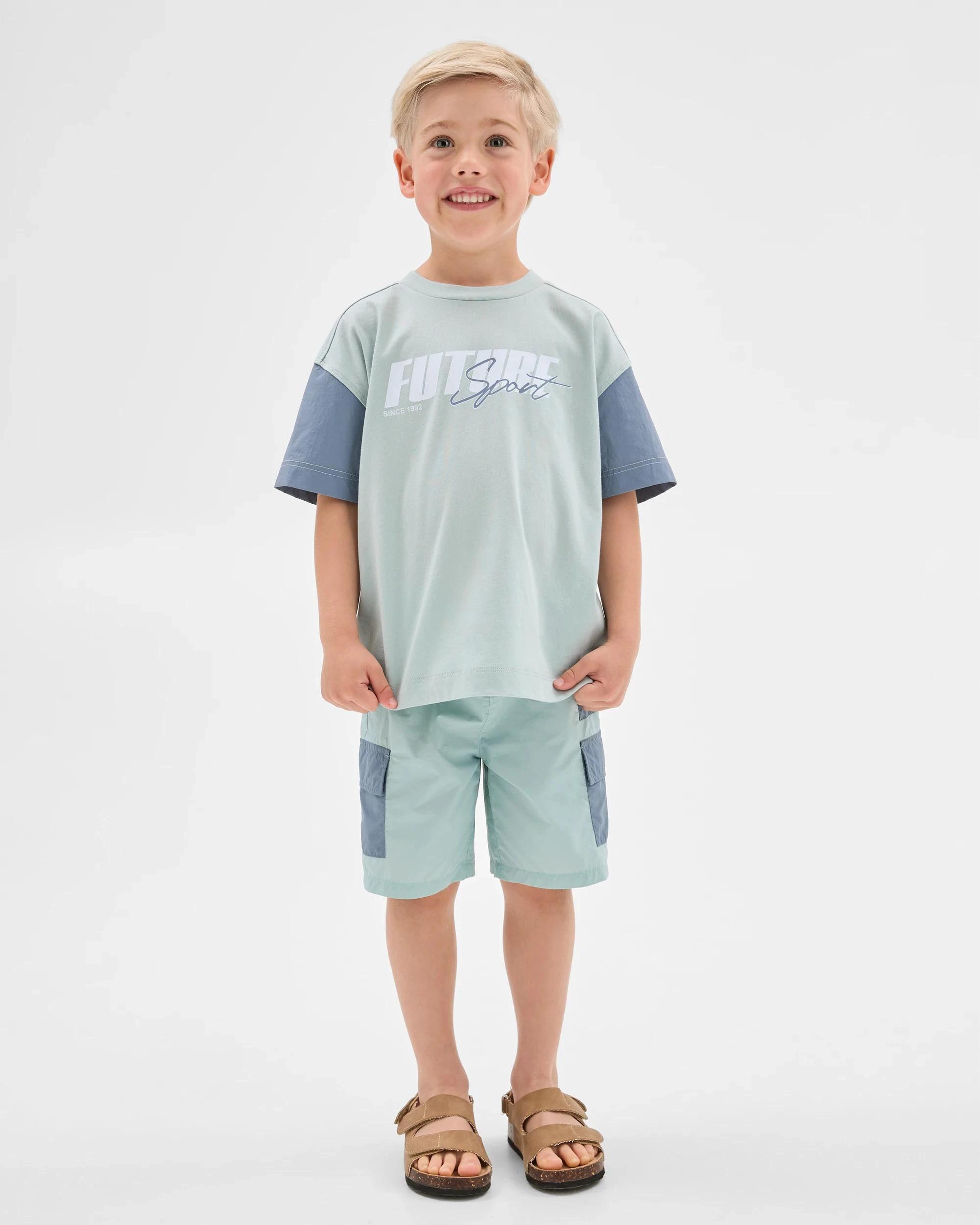 1 Target Australian Cotton and Nylon Blend Oversized T-shirt LIGHT BLUE, 1 of 7