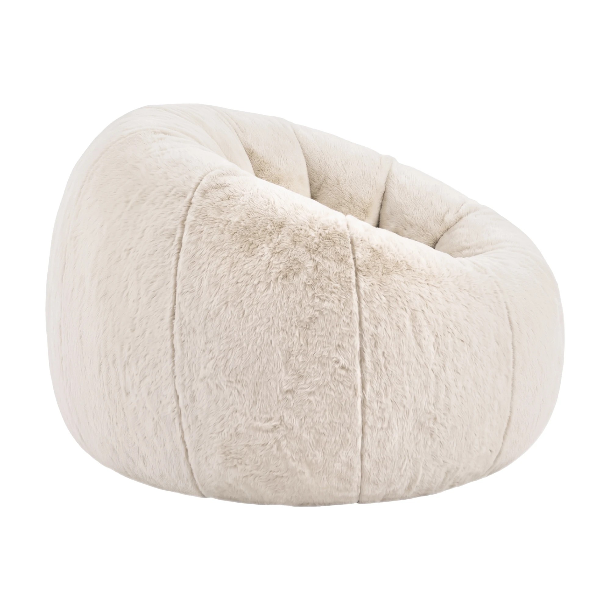 3 Artiss Bean Bag Chair Cover Faux Fur No Filler Washable Lazy Sofa Cover - Beige, 3 of 10