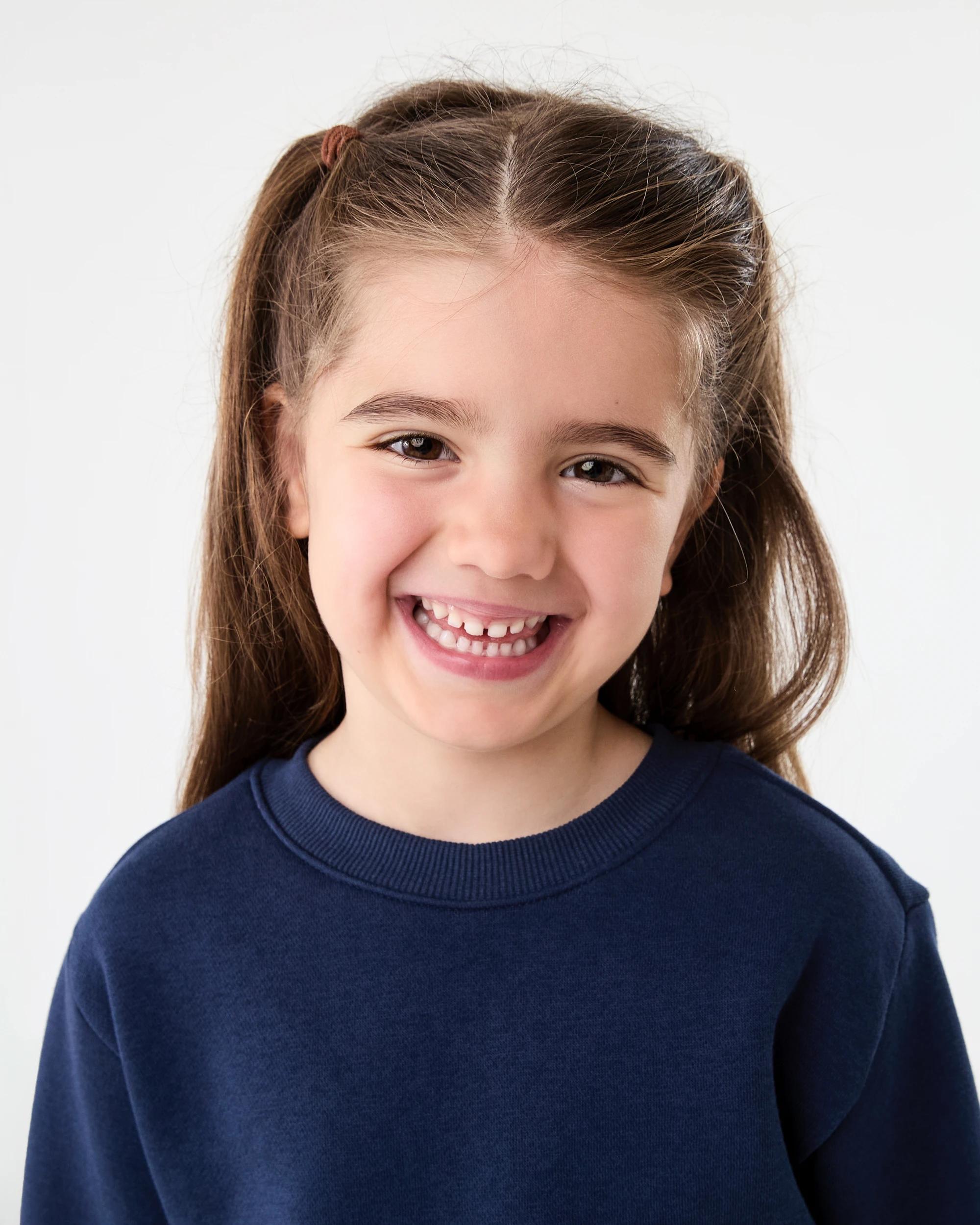 3 Crew Neck Sweater Dress Navy, 3 of 5