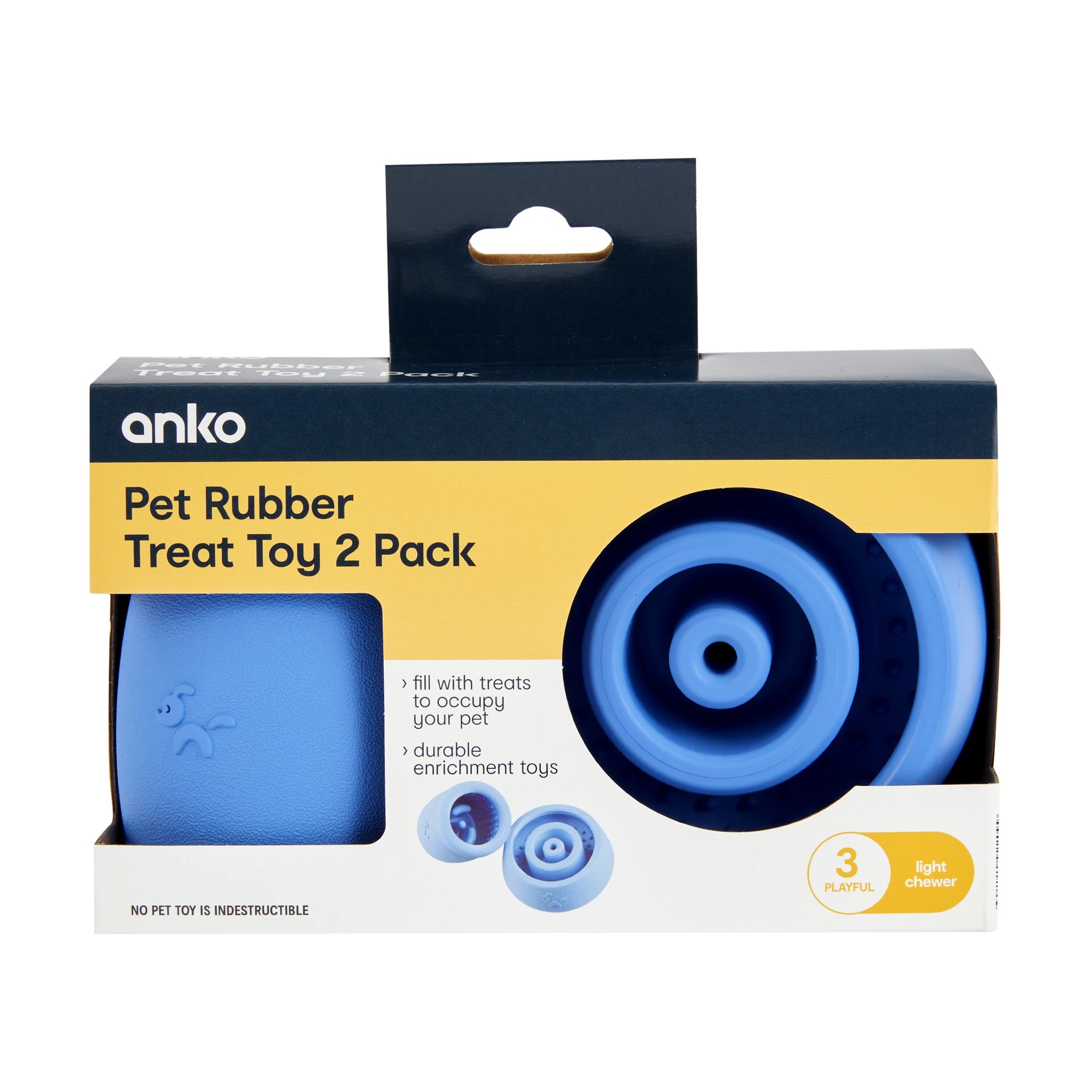 7 2 Pack Pet Rubber Treat Chew - Blue, 7 of 8