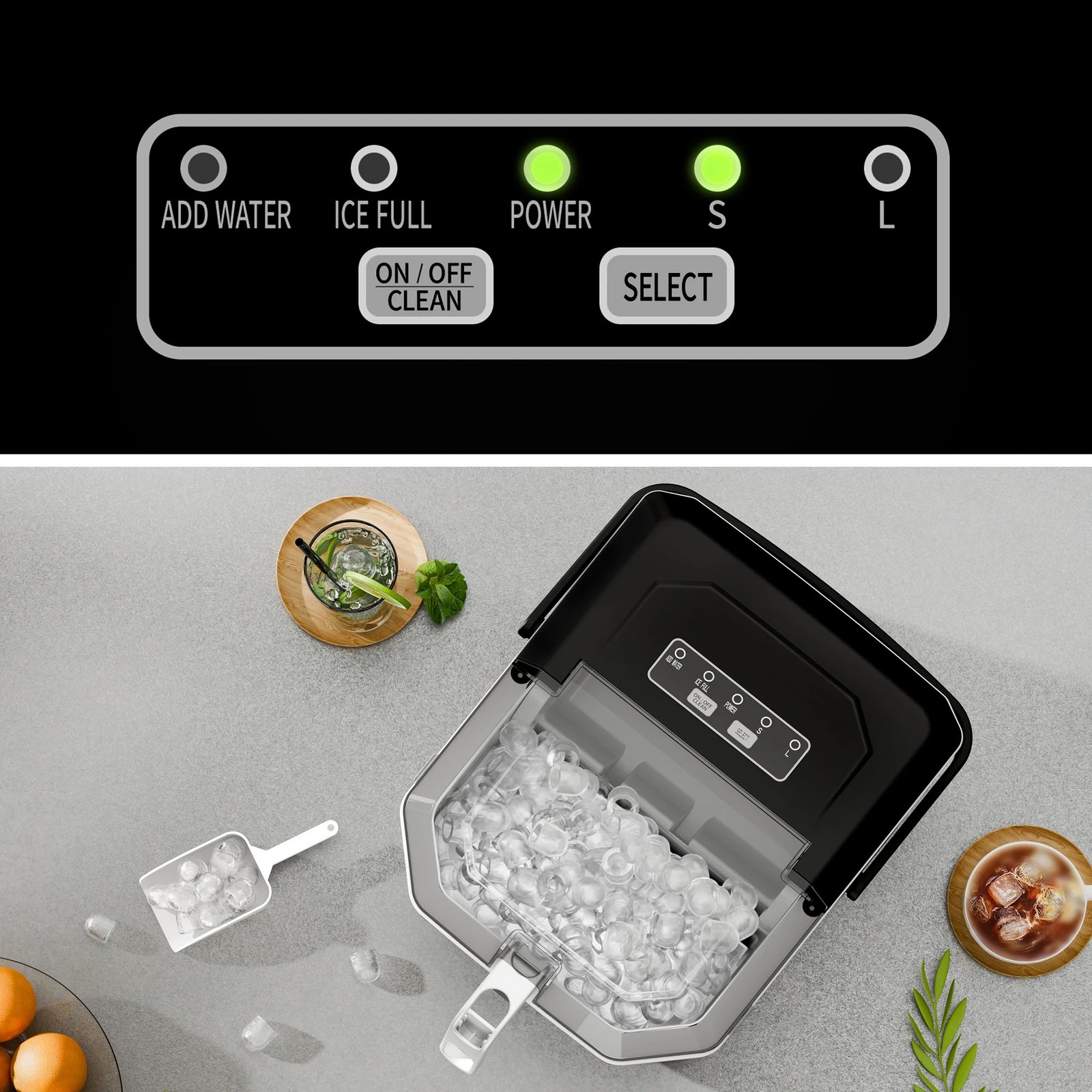 4 Alfordson Ice Maker Machine Portable Countertop 12kg With Handle - Silver, 4 of 10